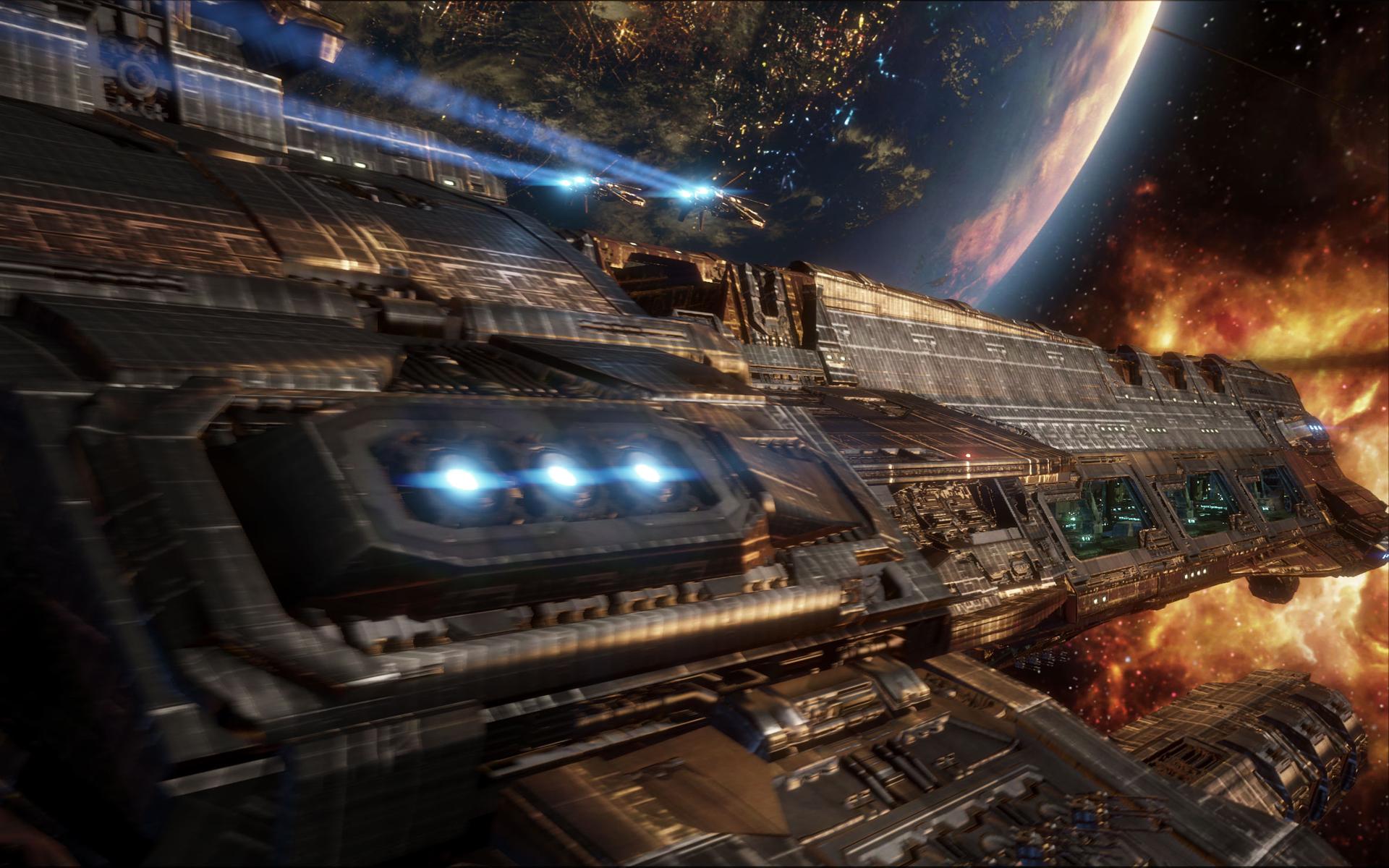 1920x1200 Sci Fi Spaceship HD Wallpaper