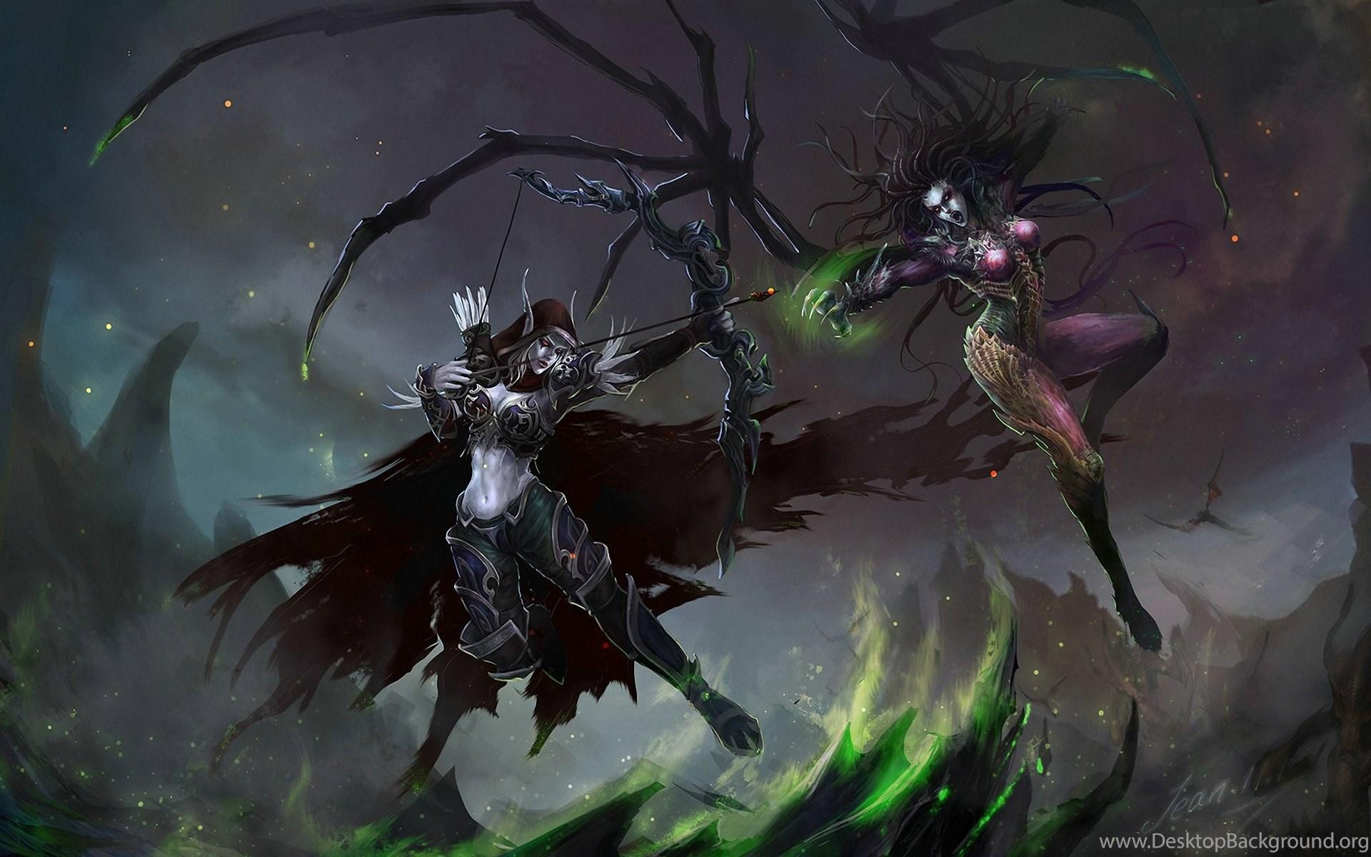1920x1200 Wallpaper Sylvanas Windrunner Battle Between Sarah Kerrigan And. Desktop Background