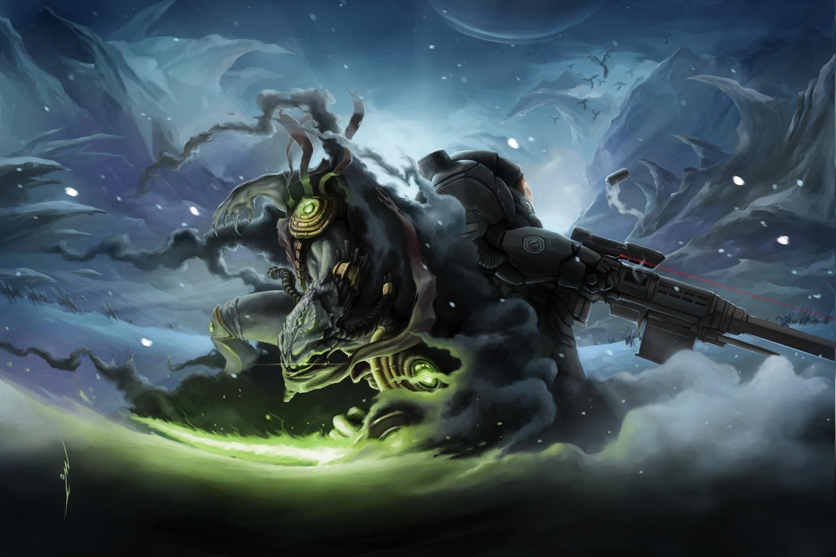 1650x1100 artwork, Warrior, Fantasy Art, Zeratul, StarCraft Wallpaper HD / Desktop and Mobile Background