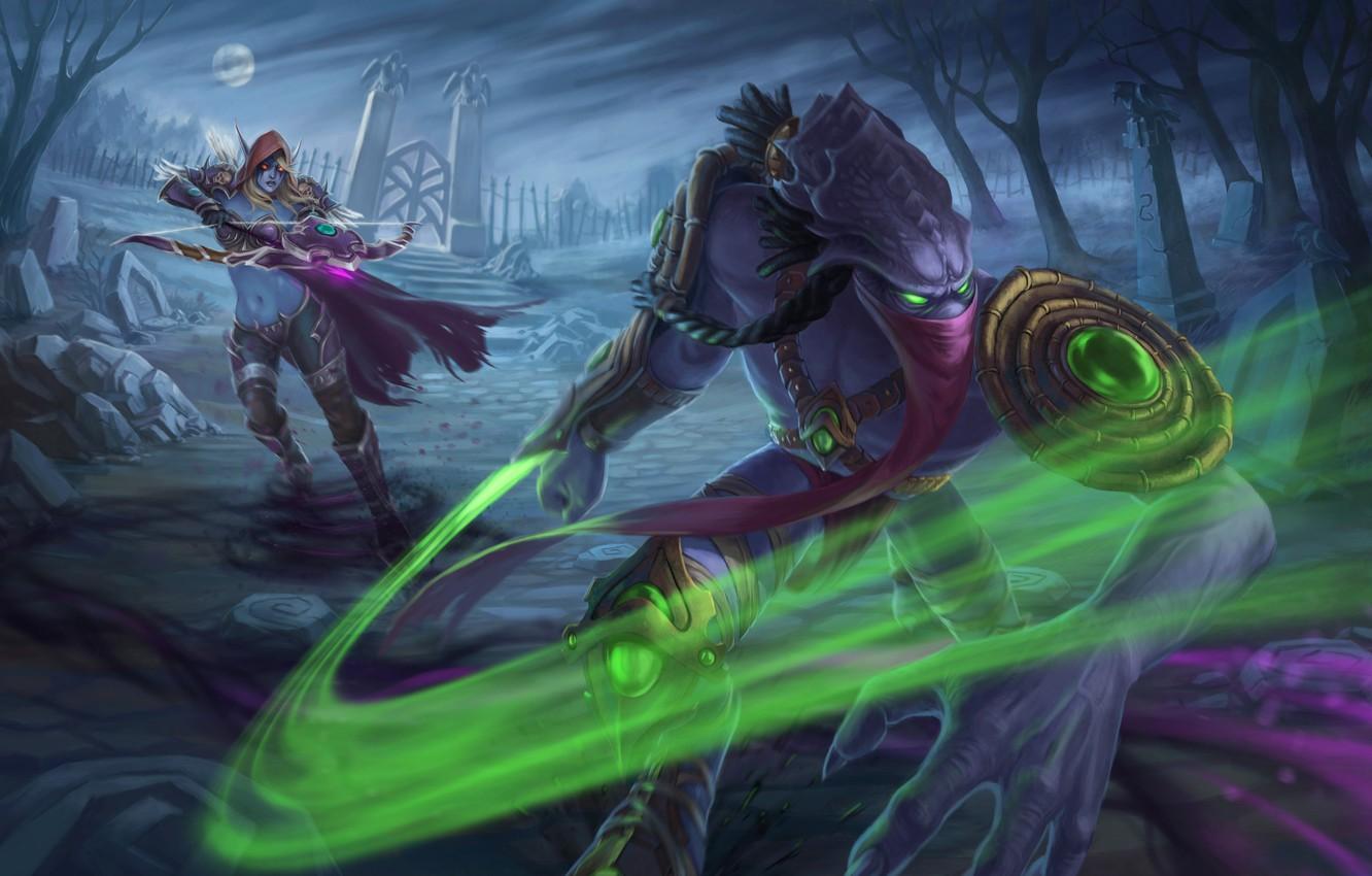 1332x850 Wallpaper starcraft, warcraft, sylvanas, Heroes of the Storm, zeratul image for desktop, section игры
