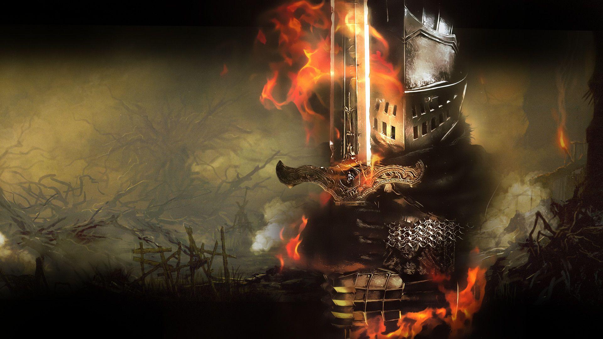 1920x1080 Medieval Black Knight Wallpaper background picture