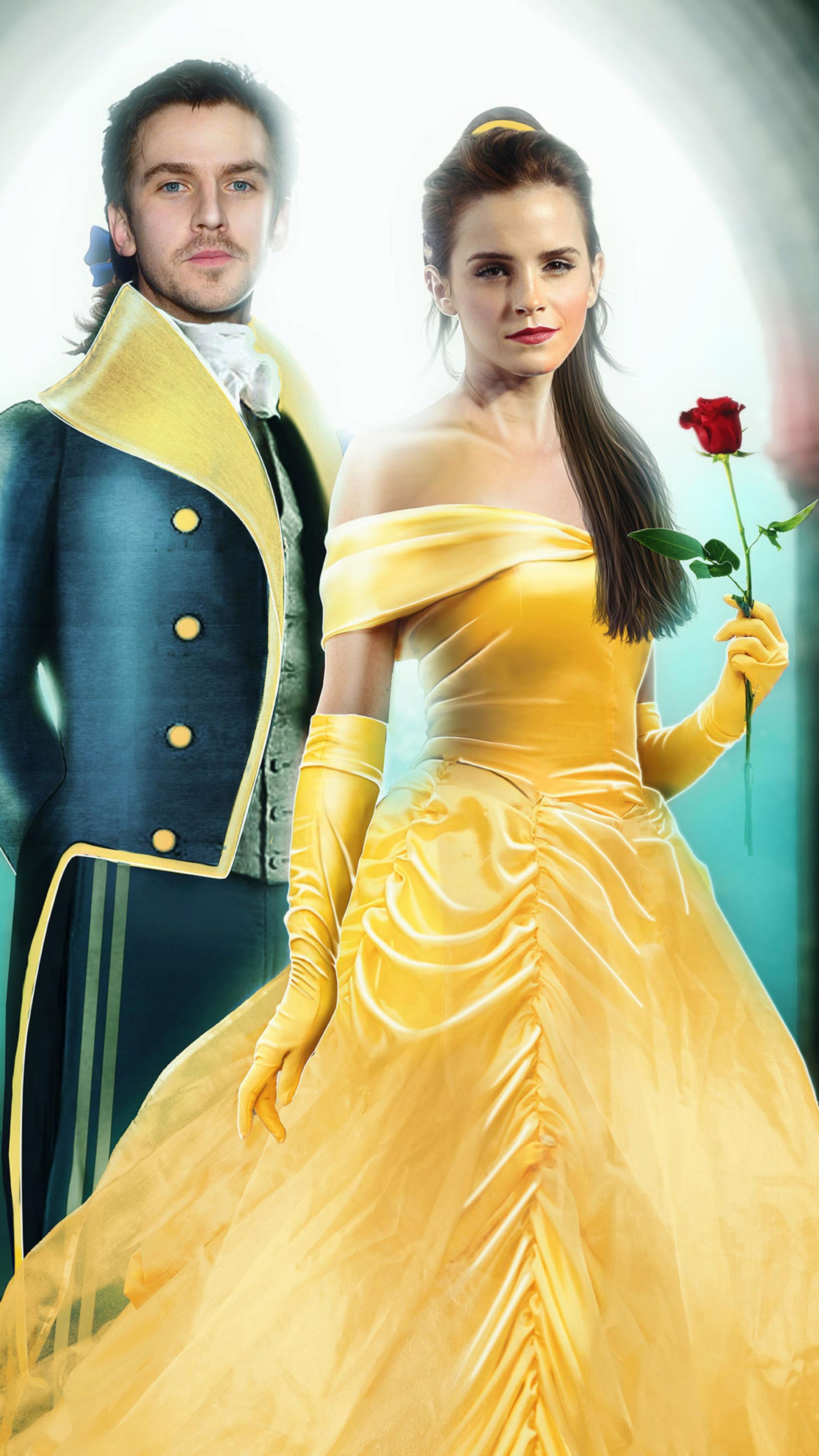 2160x3840 Beauty And The Beast Dan Stevens Emma Watson Sony Xperia X, XZ, Z5 Premium HD 4k Wallpaper, Image, Background, Photo and Picture
