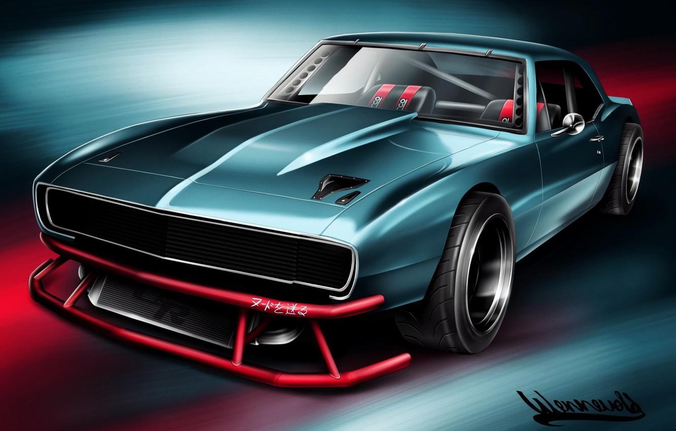 1332x850 Wallpaper Auto, Figure, Chevrolet, Machine, Camaro, Art, Chevrolet Camaro, Vehicles, Transport, Transport & Vehicles, Andreas Hoås Wennevold, by Andreas Hoås Wennevold, Wennevold, by Wennevold, 1967 Chevrolet Camaro Classics image for desktop