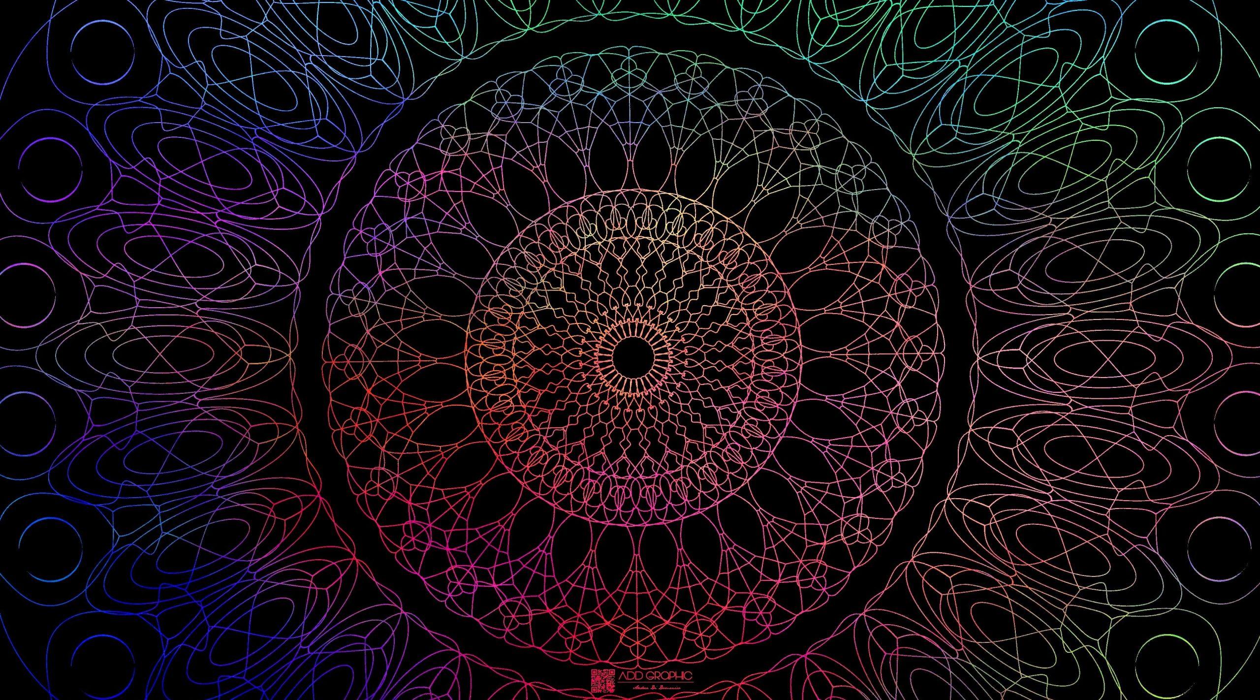 2560x1422 Wallpaper Mandala Multicolored Mandala Illustration • Wallpaper For You HD Wallpaper For Desktop & Mobile