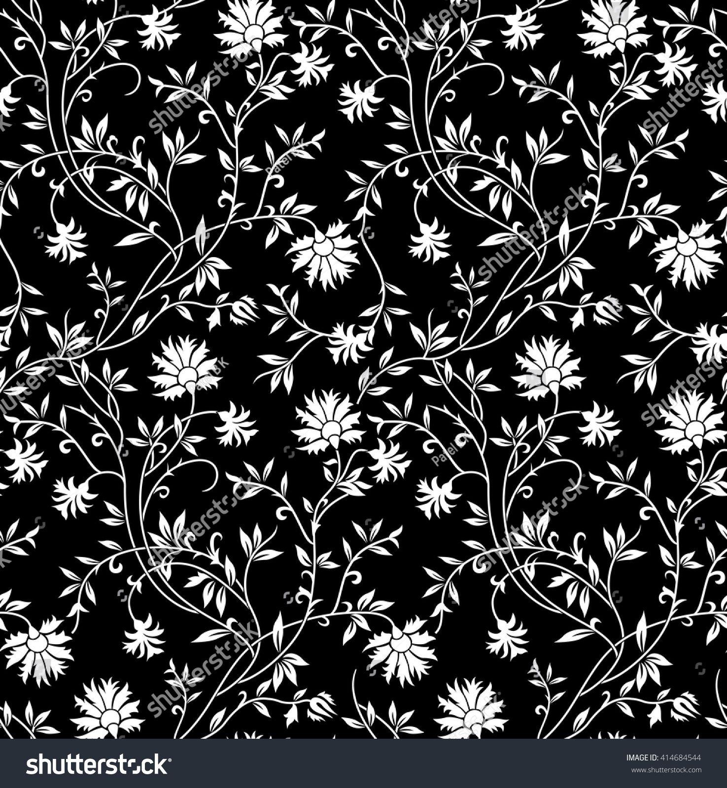 1475x1600 black and white floral pattern. Flower print pattern, Screen printing designs, Flower prints