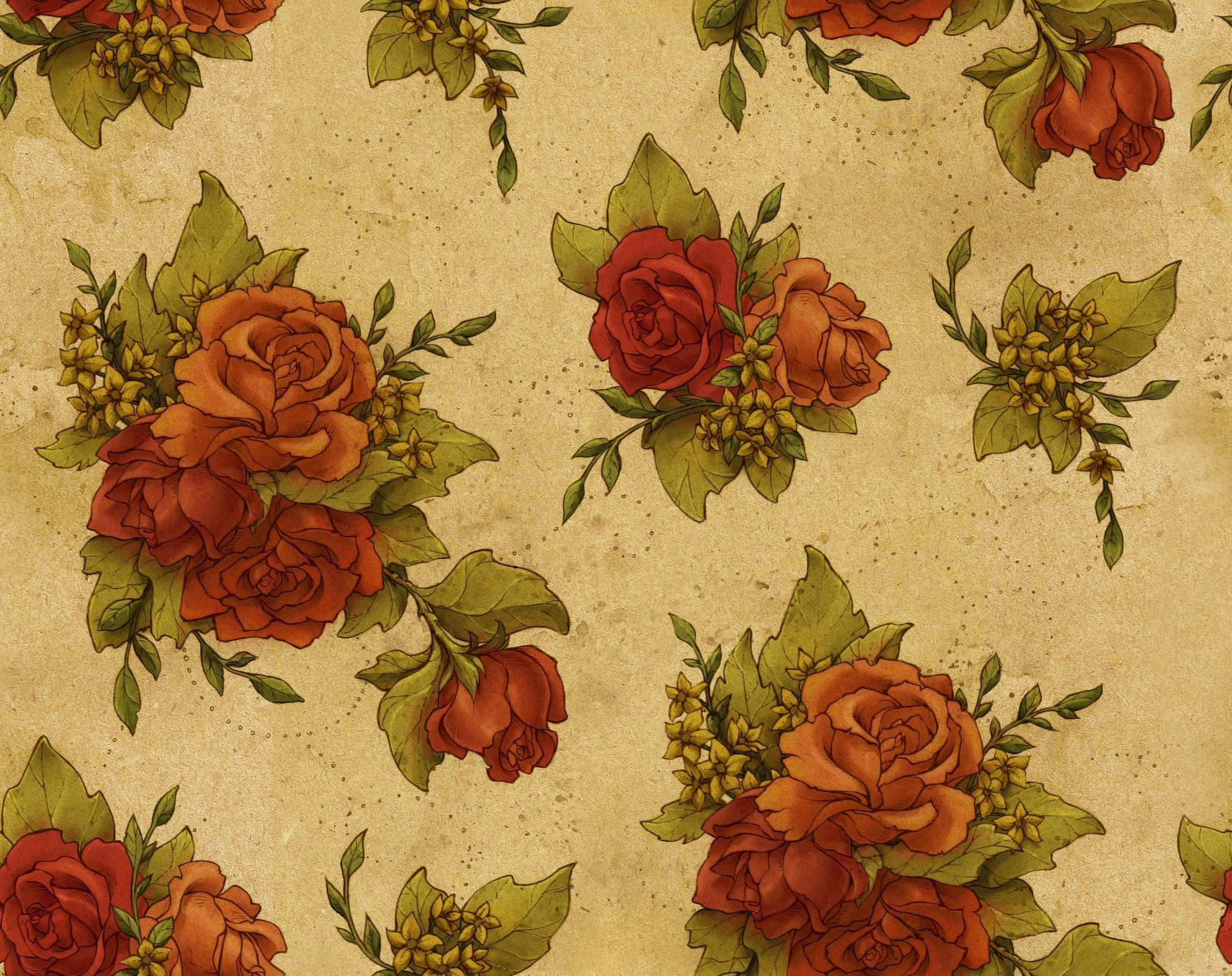 2502x1982 FREE Dark Floral Wallpaper in PSD