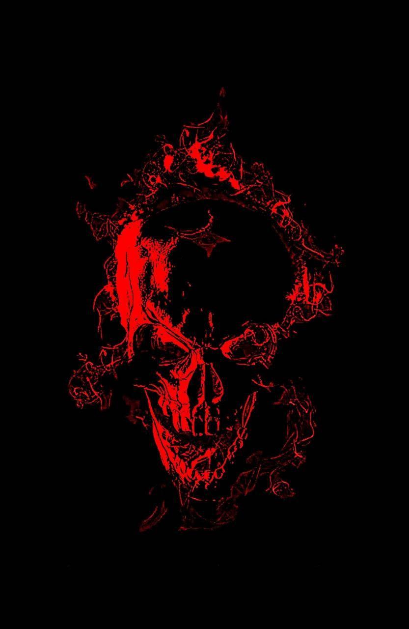 833x1280 Burning Red Skull wallpaper by joshrinehart81. Black skulls wallpaper, Skull wallpaper, Red and black wallpaper
