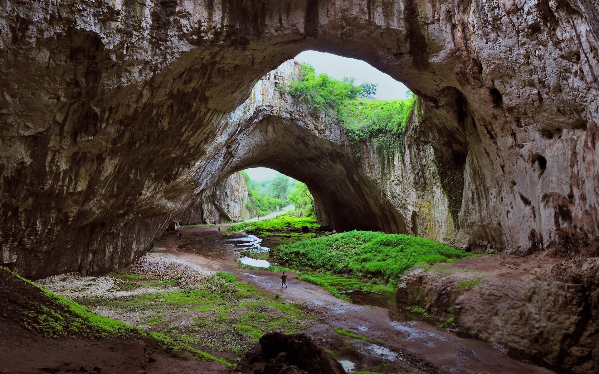 1920x1200 #cave, #landscape, #river, #rock, #grass, #nature, #Bulgaria, wallpaper HD Wallpaper