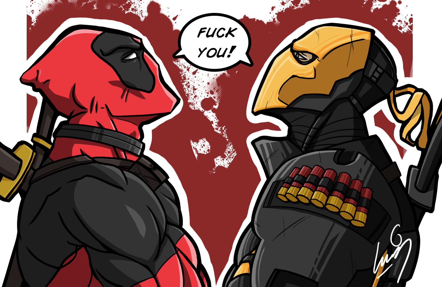 Deadpool Meets Deathstroke By Jonnymonstar On Deviantart