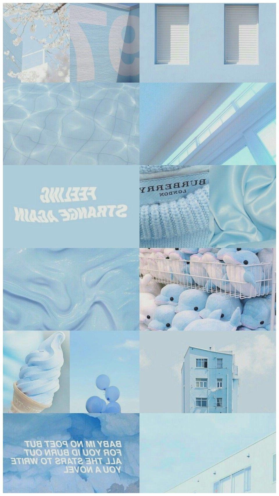 960x1706 Pastel Blue Wallpaper