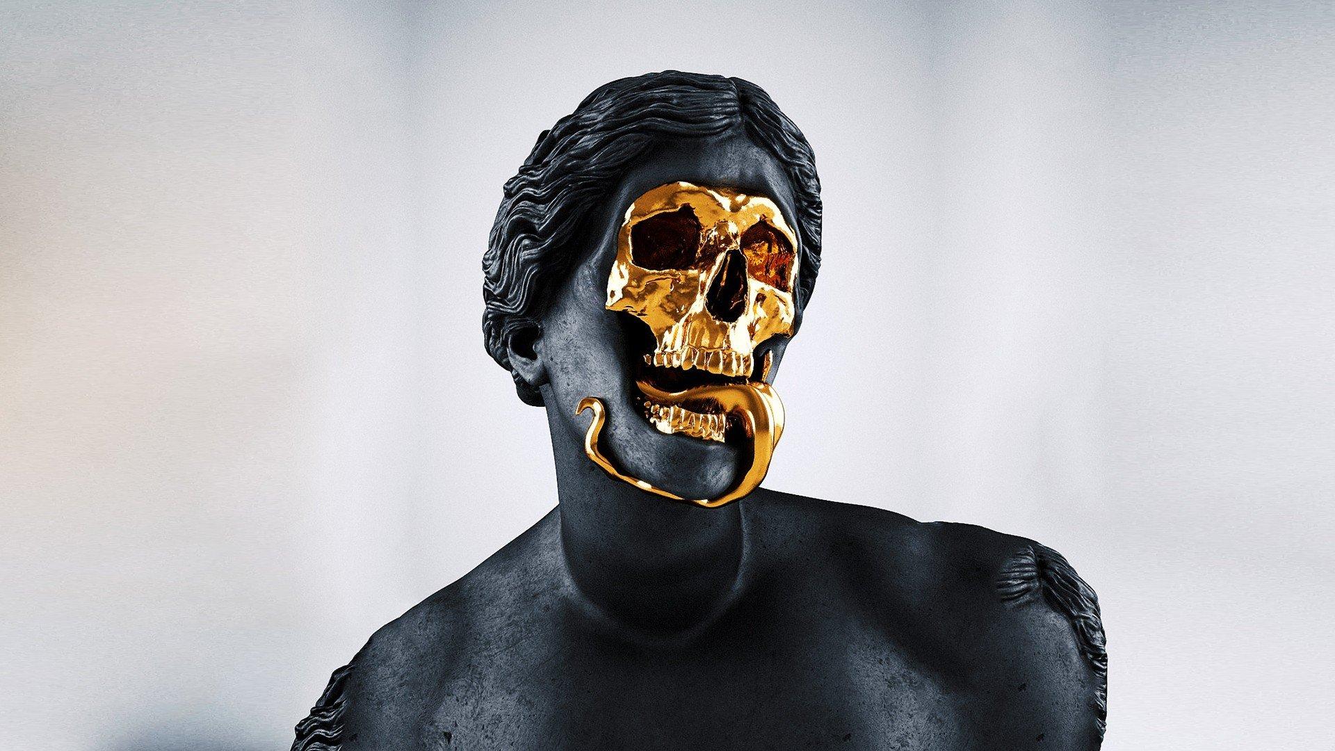 1920x1080 1920x1080 statue skull gold roman greek sculpture wallpaper JPG 343 kB