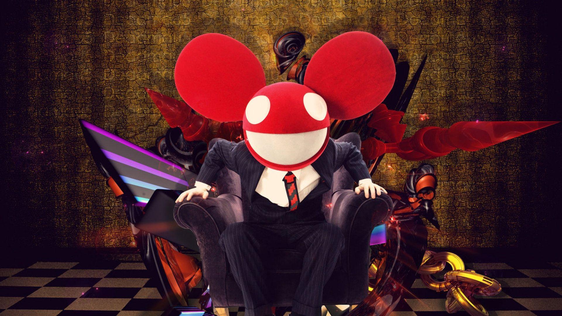 1920x1080 Download wallpaper 1920x1080 deadmau man, armchair, suit, mouse HD