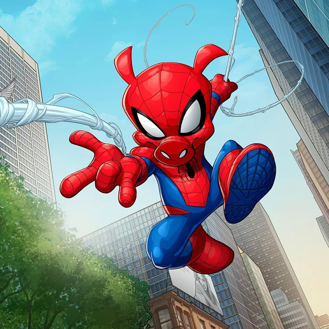 1080x1080 Patrick Brown En Instagram: “Spider Ham! Here's Some More Of My Marvel Work That I'm Allowed To Share. Will Post Up S. Amazing Spiderman, Spiderman Art, Spiderman