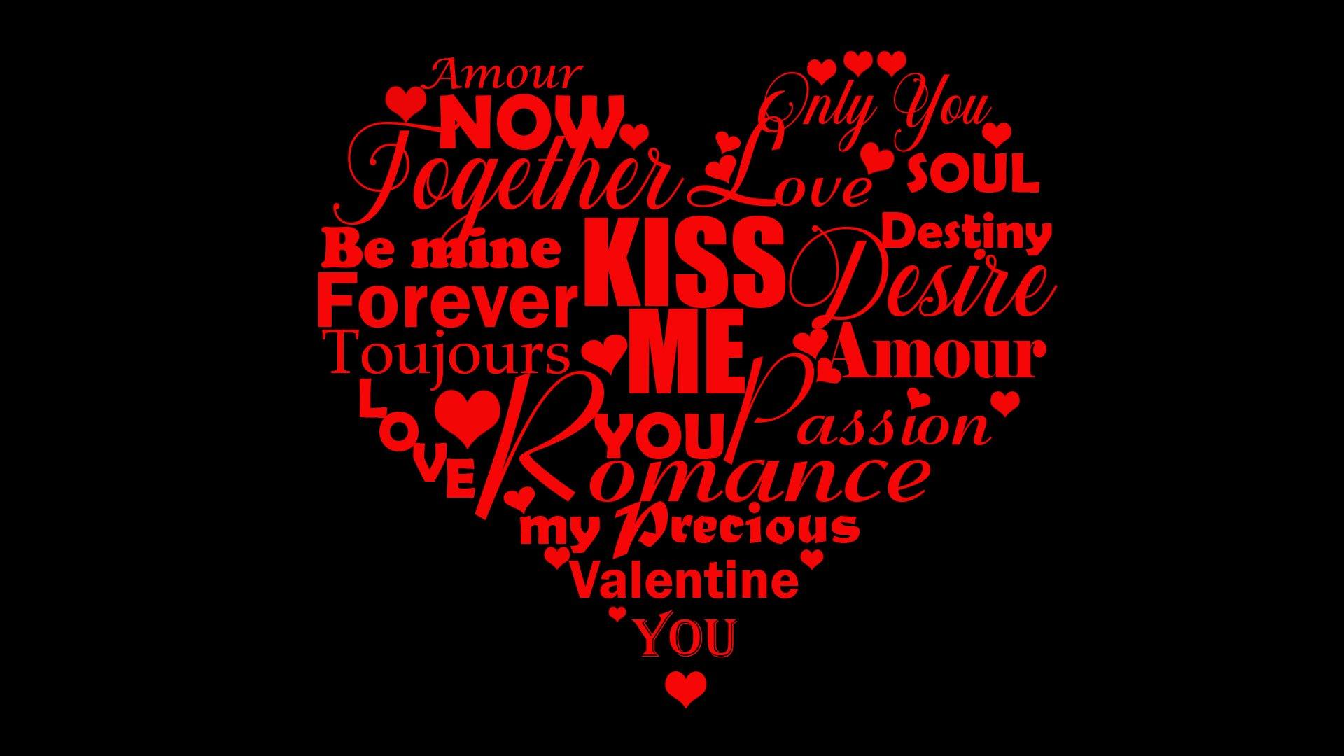 1920x1080 Words of Love HD Wallpaper