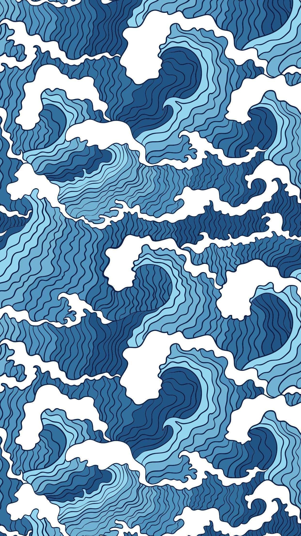 1242x2208 Cool Blue Wallpaper