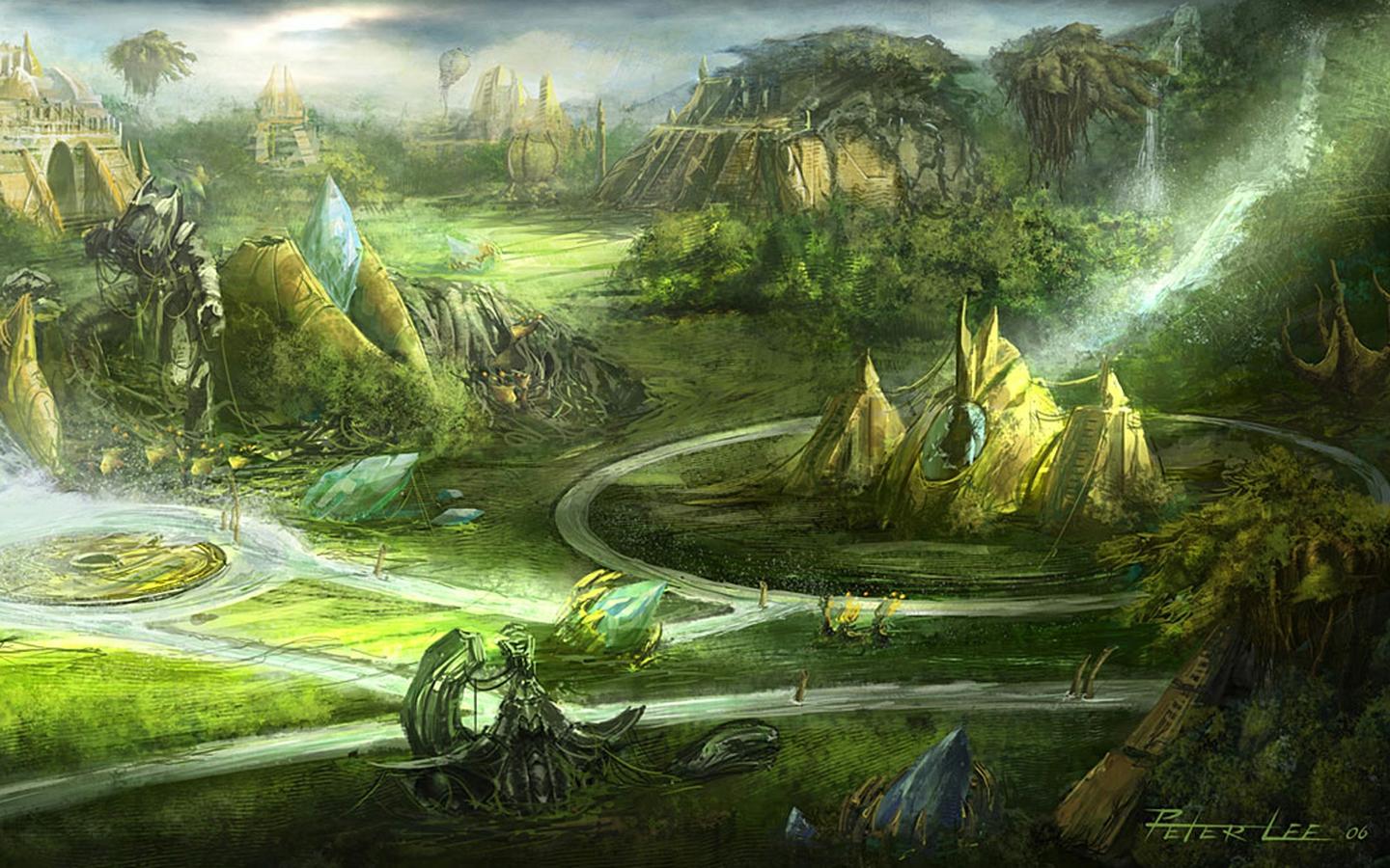 1440x900 Protoss World Starcraft 2 Forgotten Place