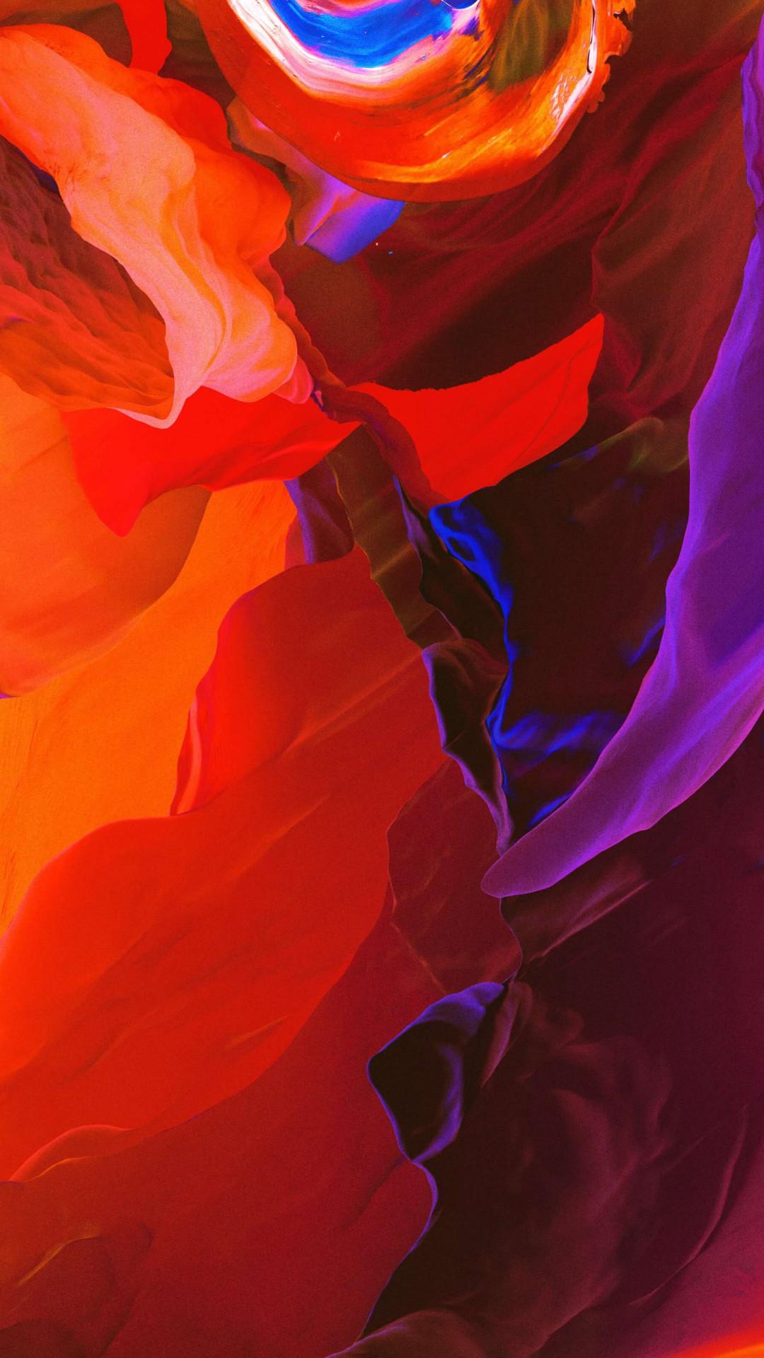 1080x1920 Download wallpaper: Red Orange Colorful Abstract 1080x1920