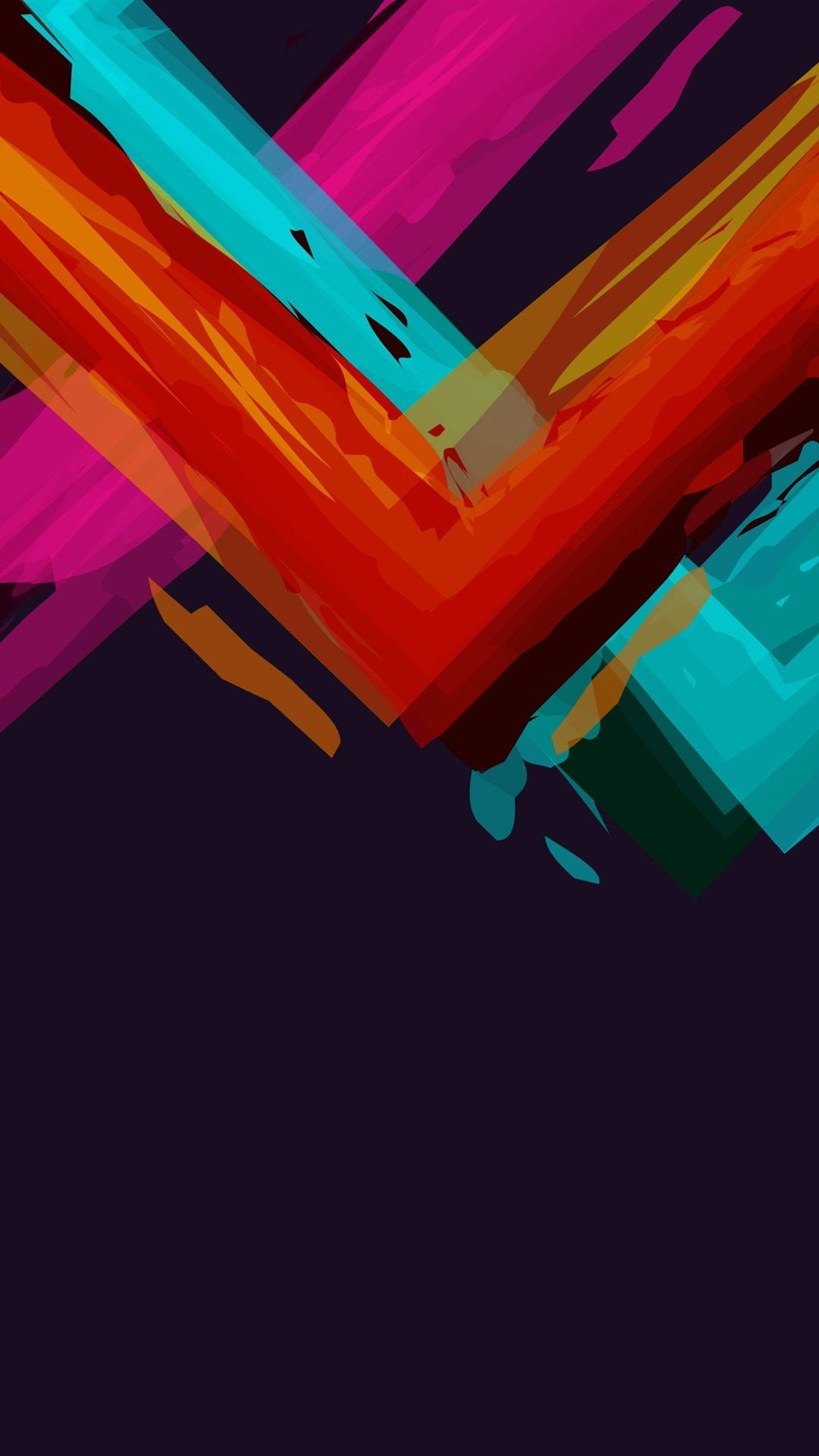 1080x1920 Colorful Paint Angles, Black Background, Abstract 1080x1920 IPhone 8 7 6 6S Plus Wallpaper, Background, Picture, Image