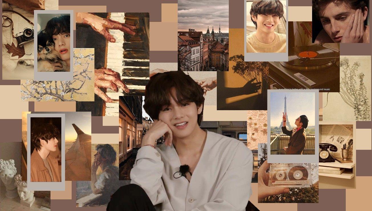 1304x741 Latest Wallpaper para pc de BTS Kim Taehyung Funny