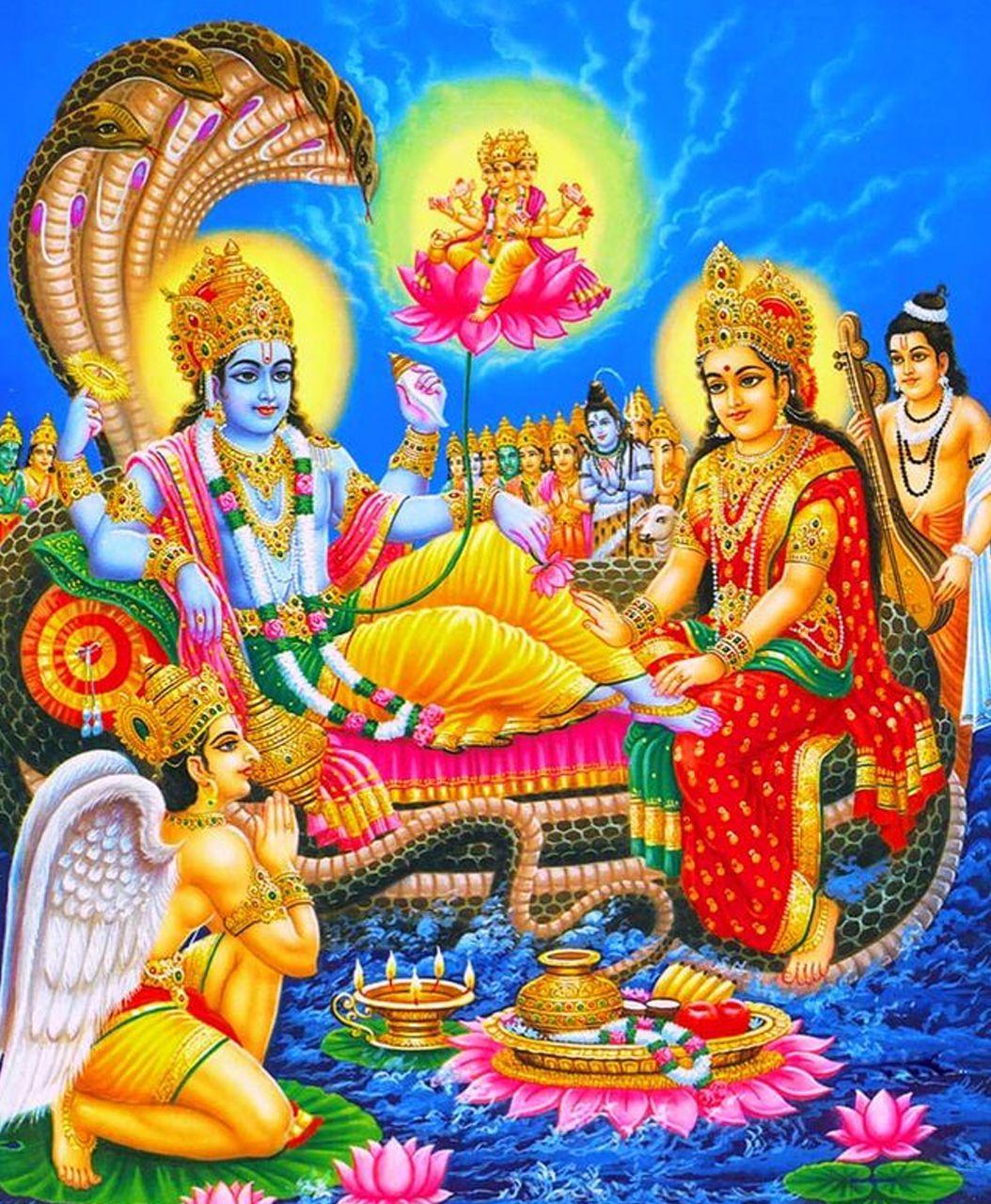 1054x1280 Lord Vishnu Bhagwan Devta Image