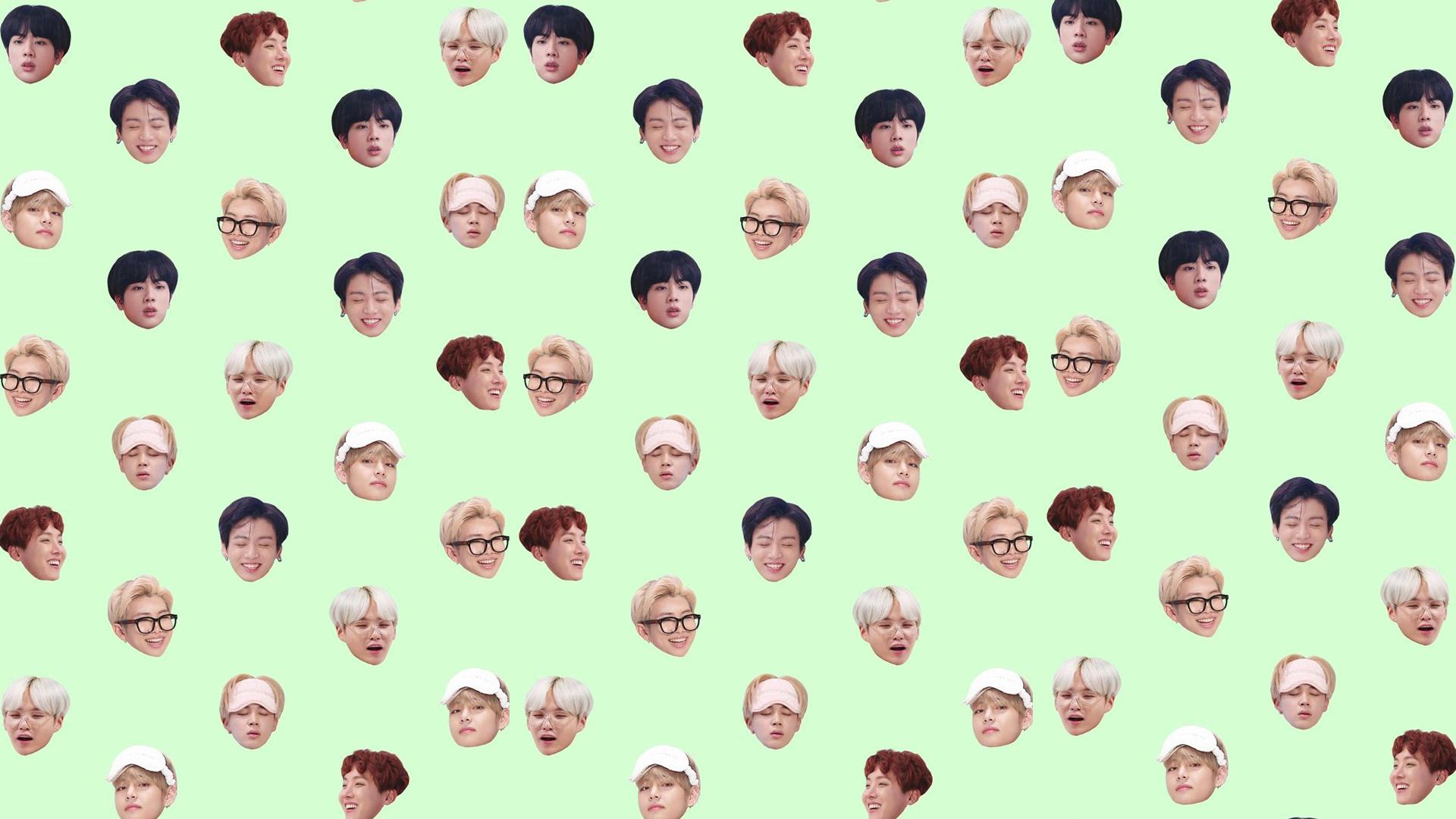 1920x1080 Bts funny faces HD Free BTS Funny Background