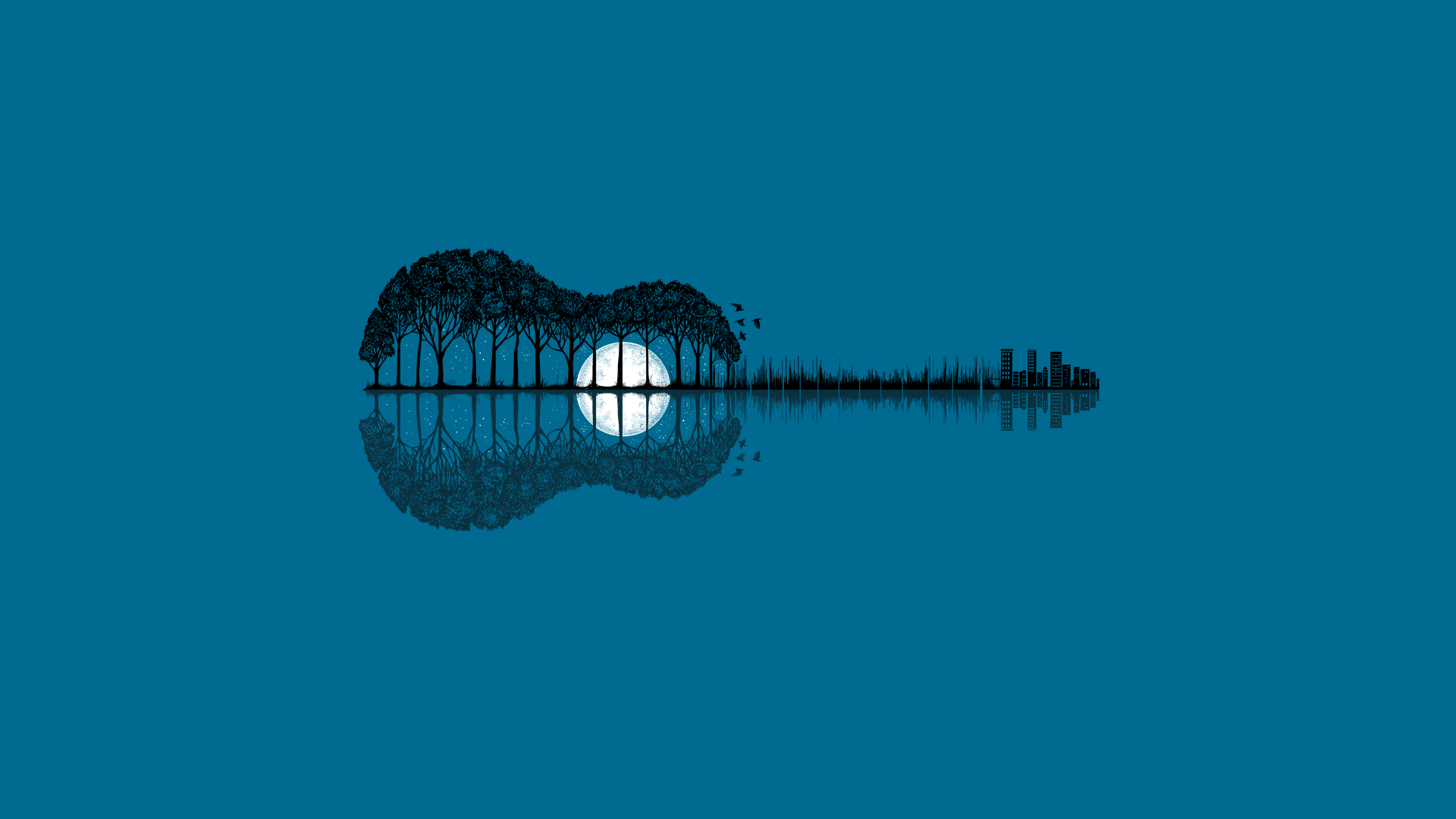 1920x1080 Minimal Ukulele Wallpaper