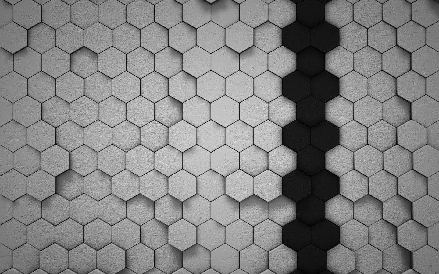 1440x900 artwork #shadow #lines #black #white #simple #hexagon #honeycombs P # wallpaper #hdwallpaper #des. Hexagon wallpaper, Honeycomb wallpaper, iPad mini wallpaper