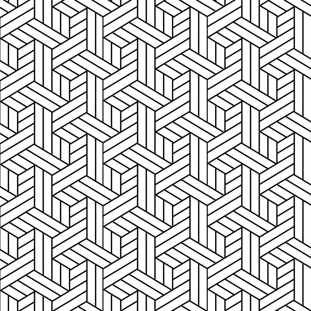 1032x1032 Luxton Black White Striped Hexagon Wallpaper for Bedroom Kitchen Bathroom Livingroom, Modern Abstract PVC Background Wallpaper (Unpasted) Roll, 20.8 inch x 32.80 Feet, 1 Roll Pack- Buy Online in Pakistan at Desertcart