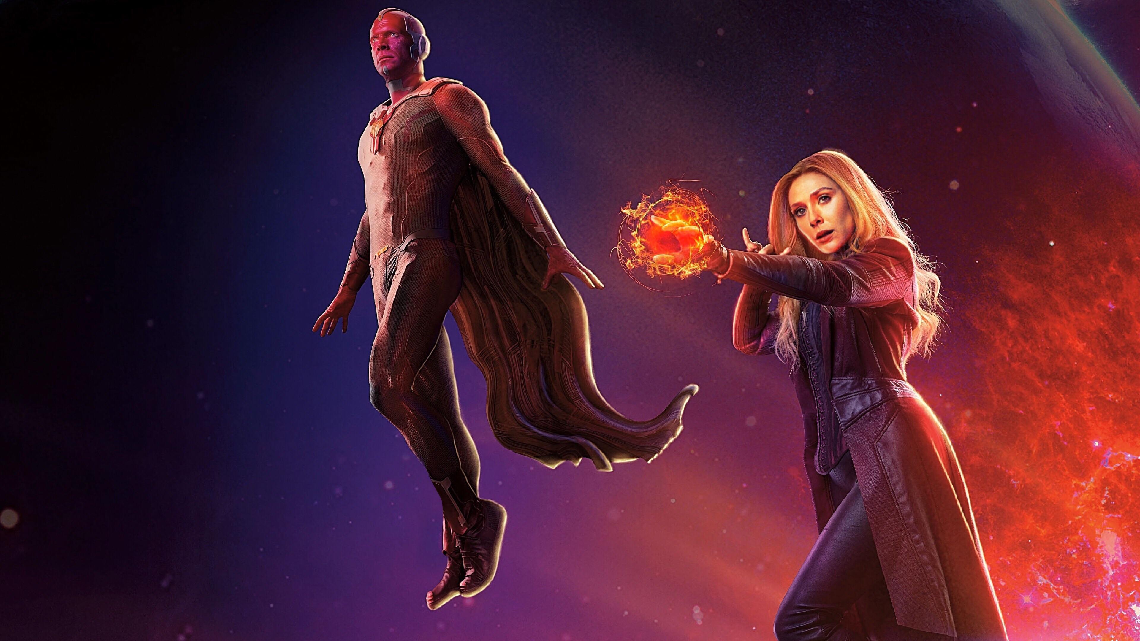 3840x2160 Vision and Scarlet Witch HD wallpaper!