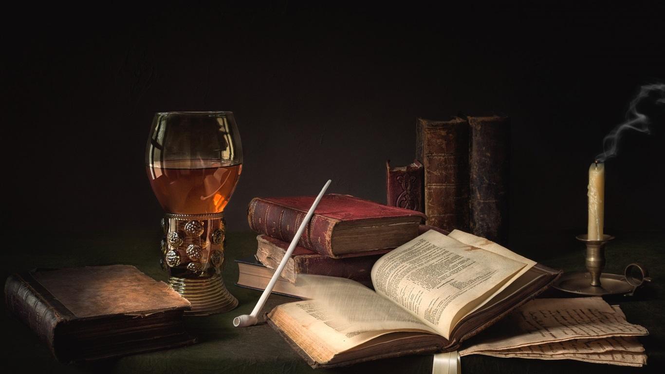 1366x768 Wallpaper Old books, still life 1920x1200 HD Picture, Image