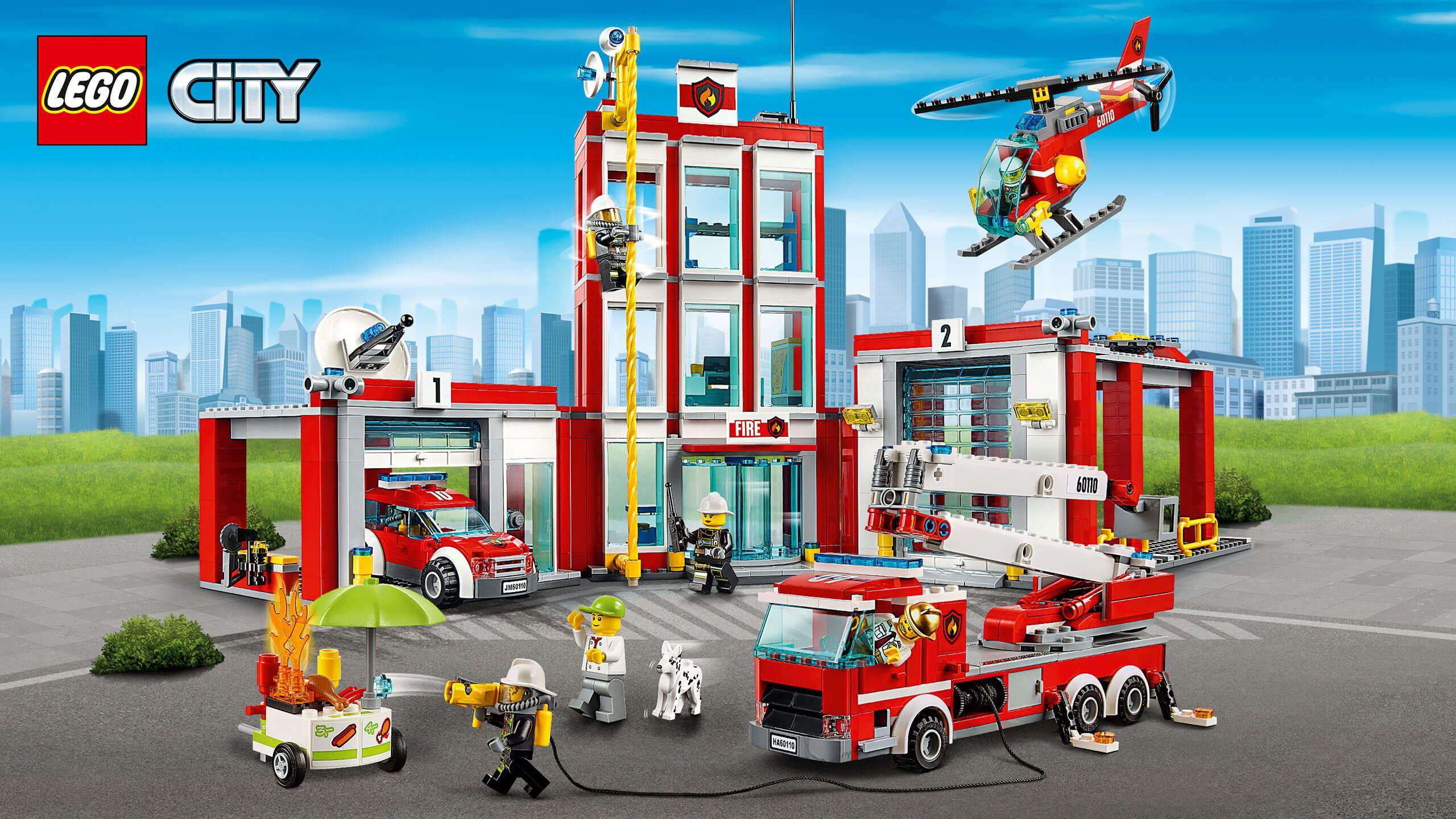 2560x1440 LEGO City Fire Wallpaper