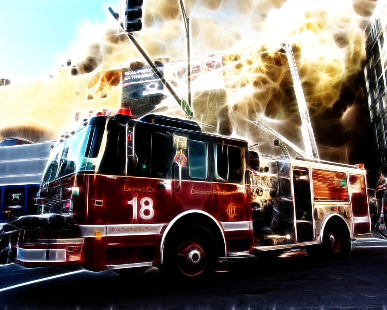 1280x1024 Fire Truck Wallpaper, HD Fire Truck Background
