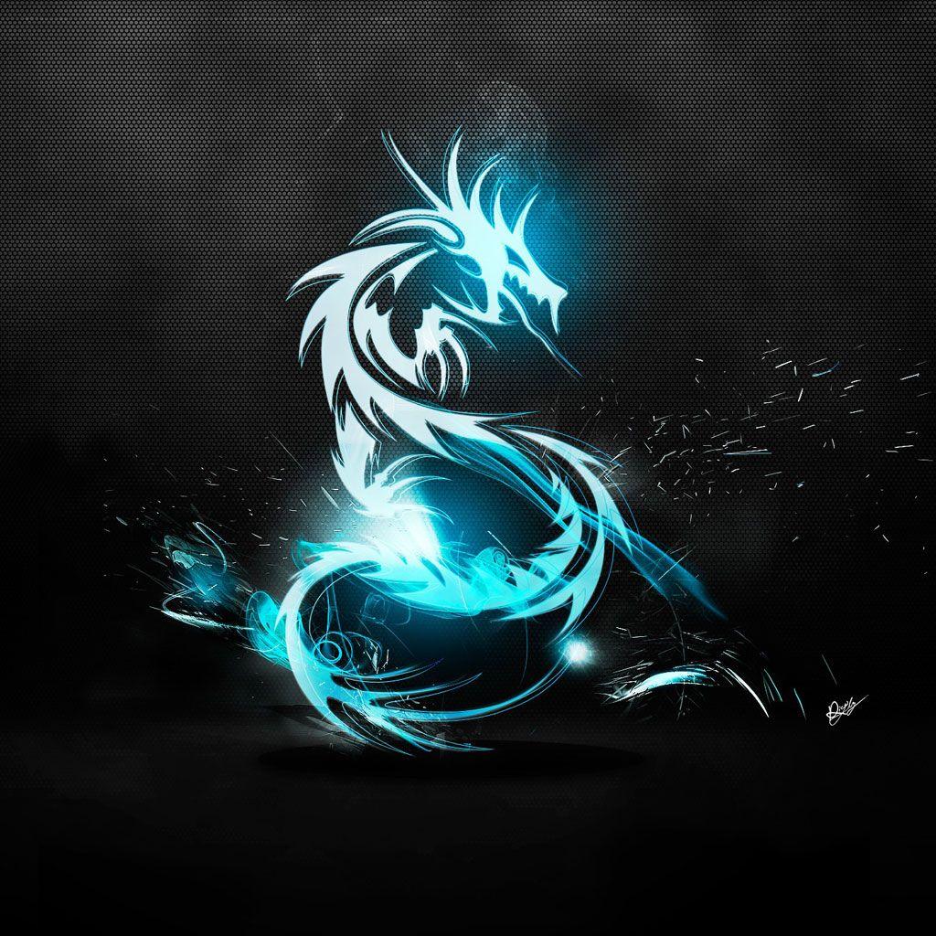 1024x1024 Blue Dragon Blackberry Playbook wallpaper