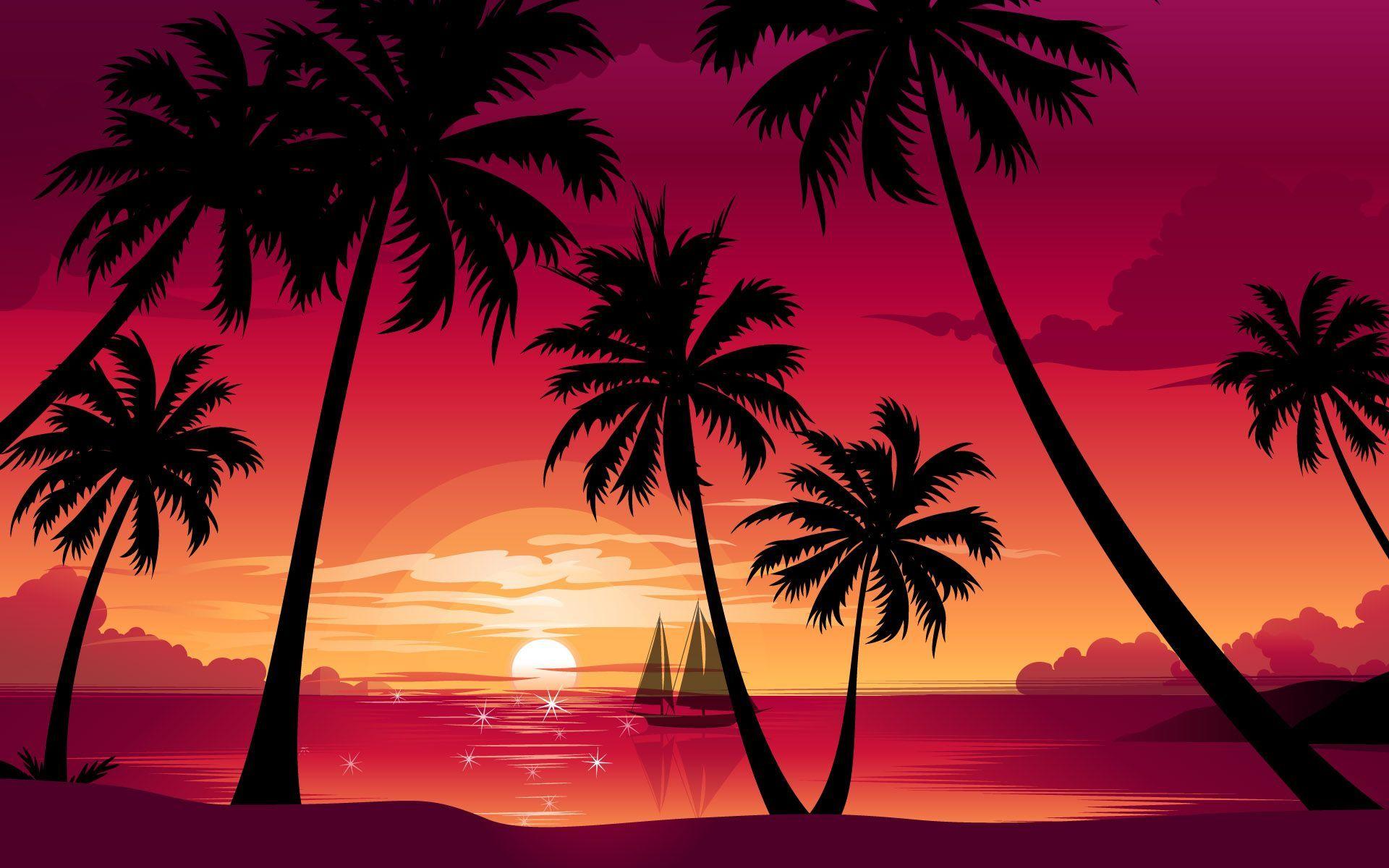 1920x1200 Aesthetic Sunset Desktop Wallpaper