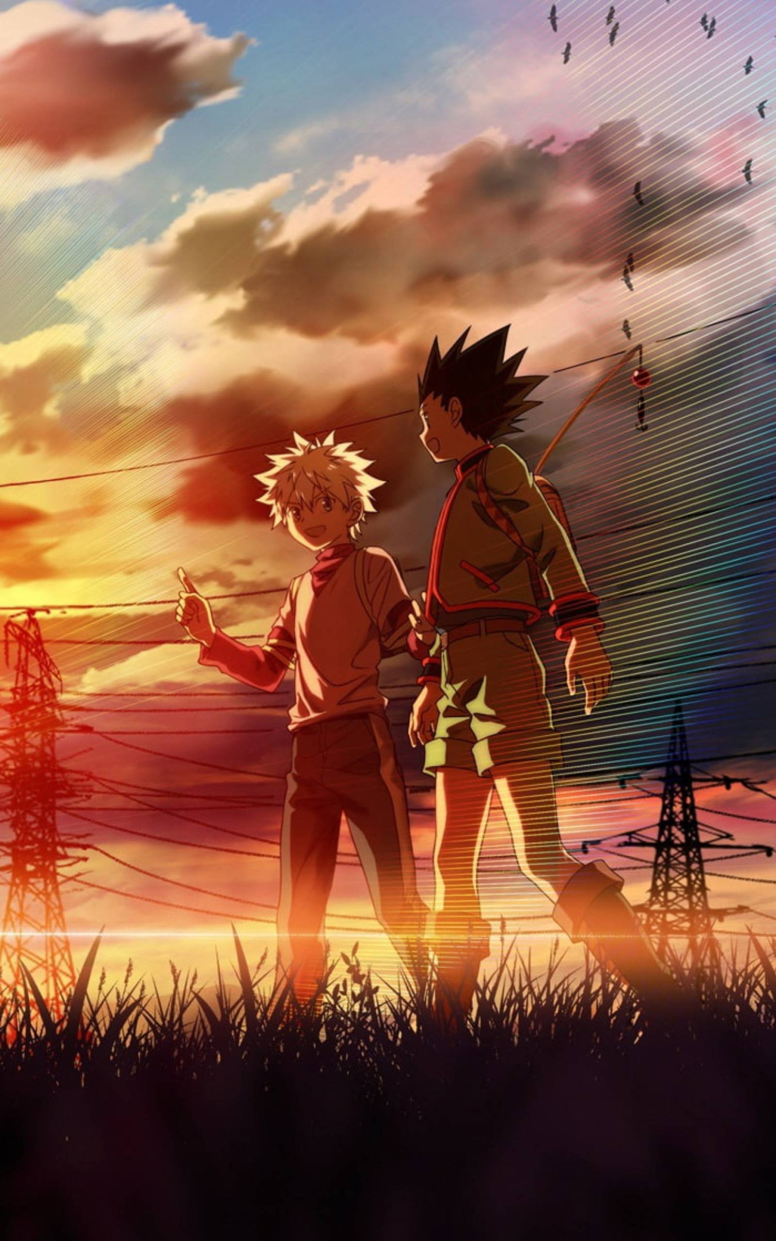 1600x2560 Gon and Killua walking at a beautiful sunset 1600x2560 Resolution Wallpaper, HD Anime 4K Wallpaper, Image, Photo and Background