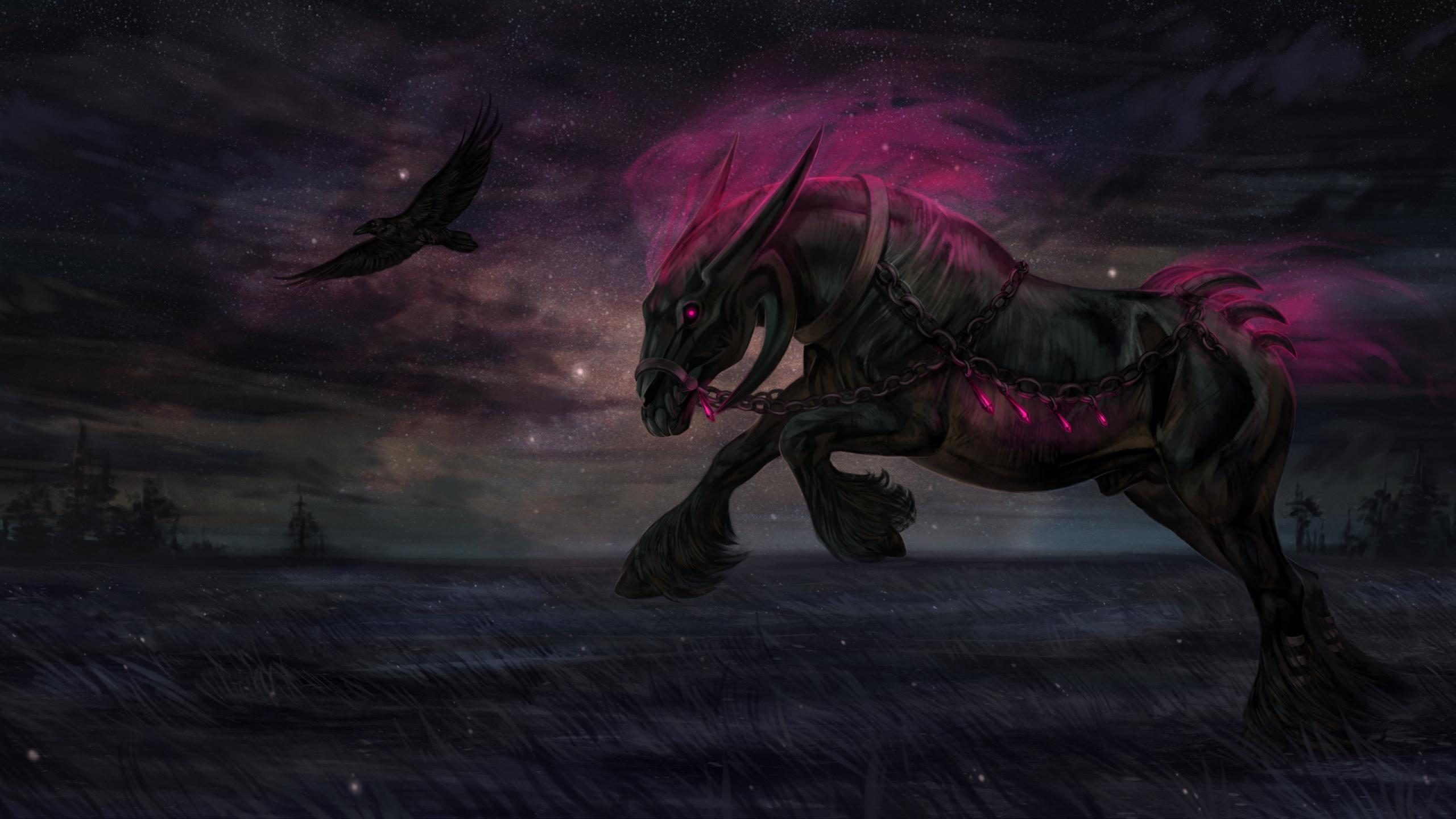 2560x1440 Desktop Wallpaper Creepy, Creature, Fantasy, Dark, 5k, HD Image, Picture, Background, 9e11c8
