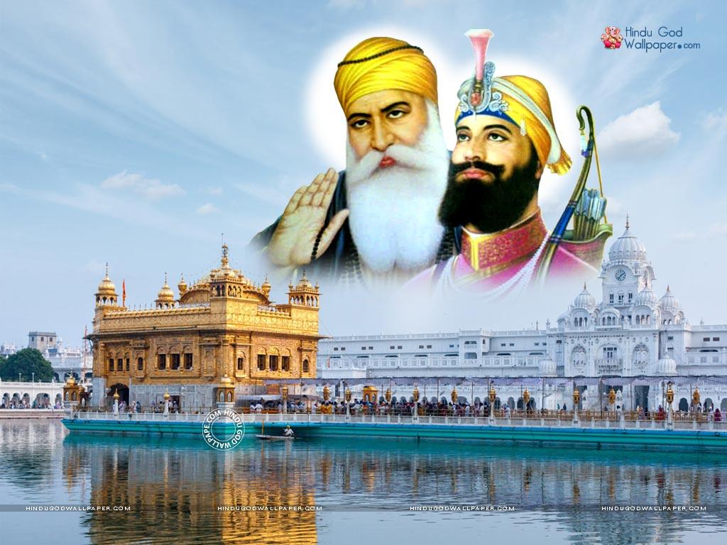 1024x768 Guru Nanak Dev Ji and Guru Gobind Singh Ji Wallpaper Download