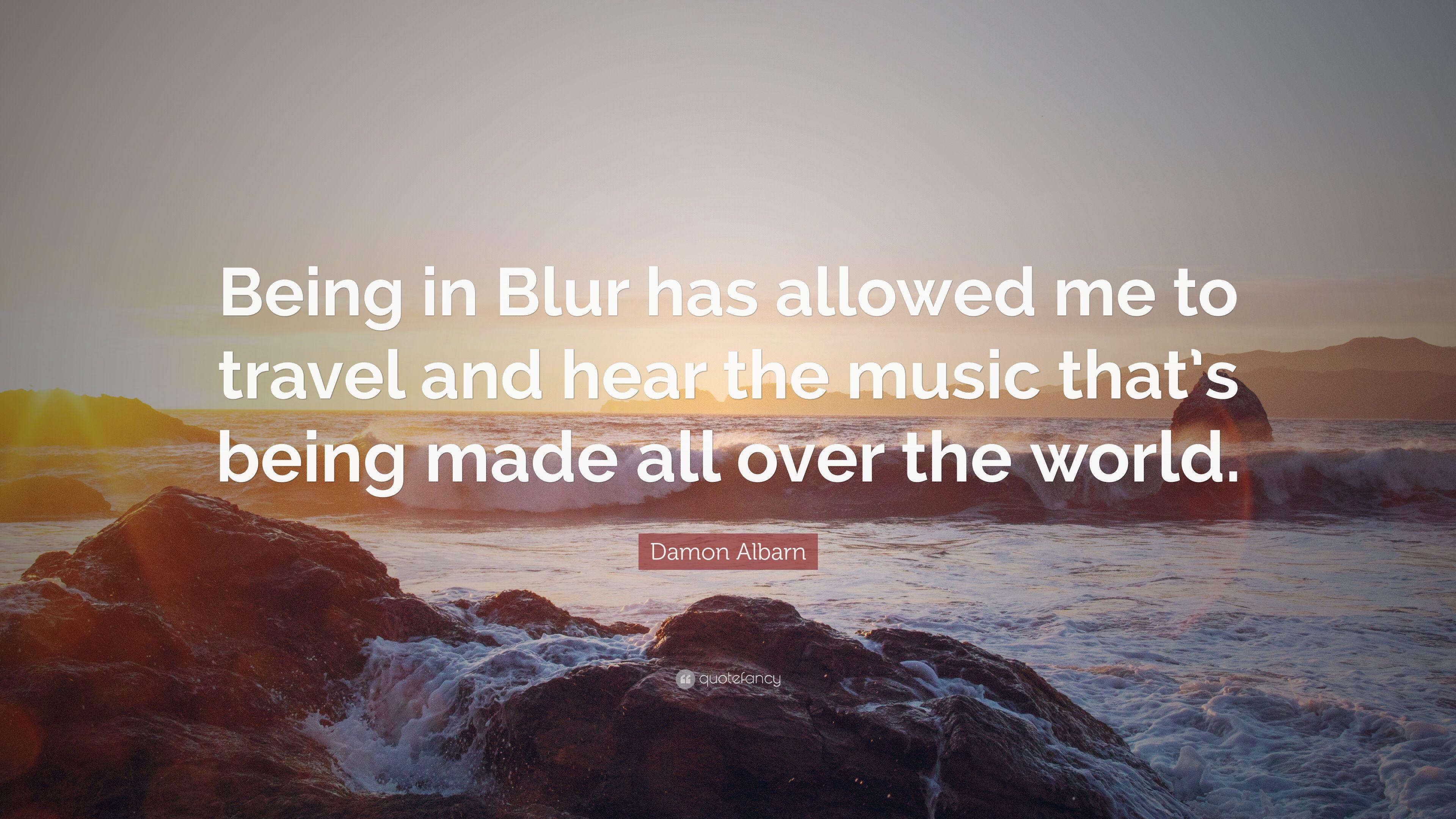 3840x2160 Damon Albarn Quote: “Being in Blur has allowed me to travel and hear the music that's