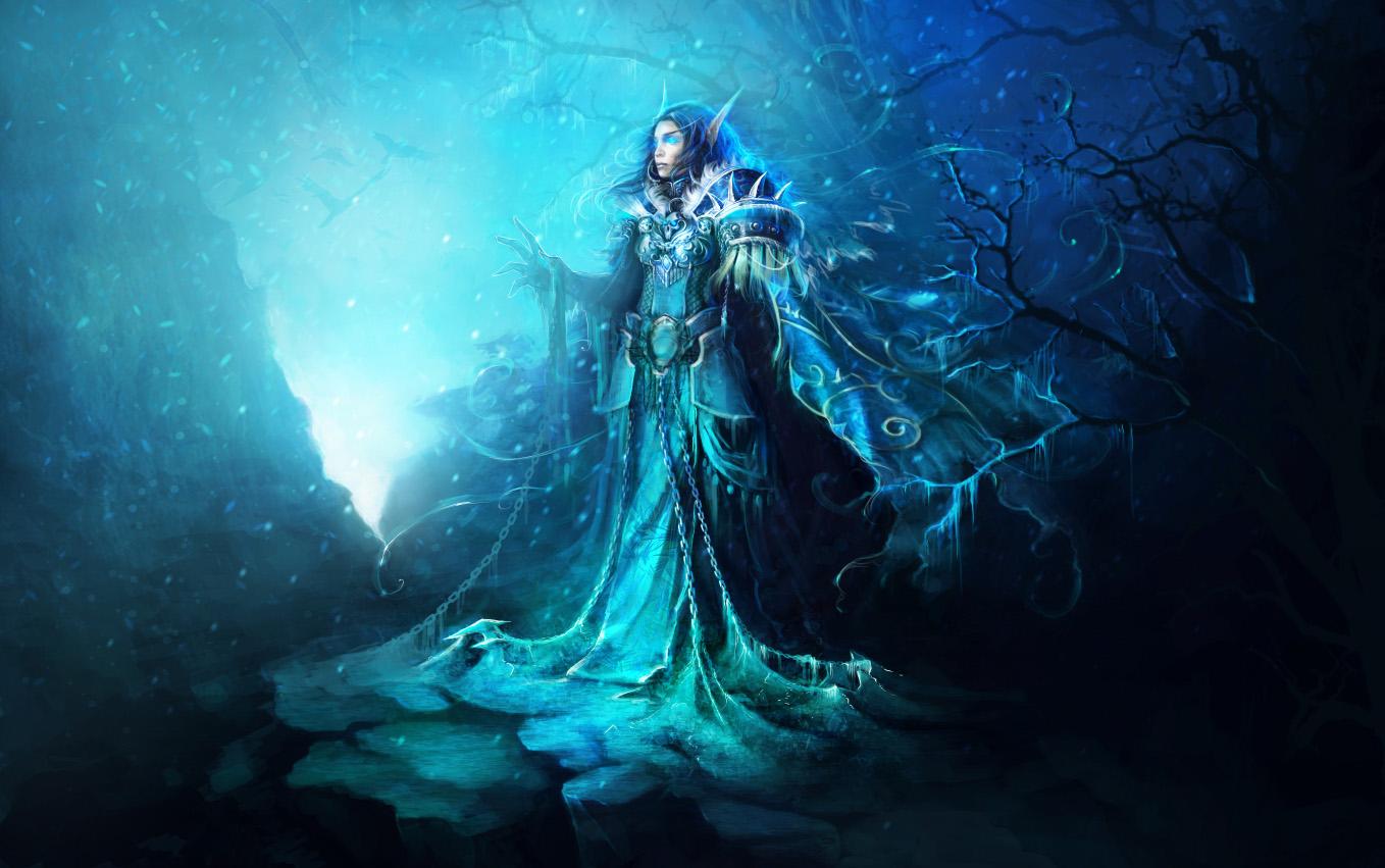1358x851 Wallpaper: Ice Cold Blue