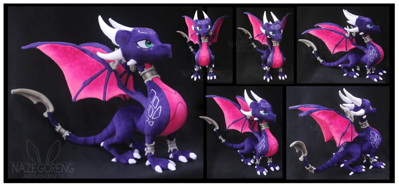 1304x612 Cynder the Dragon Custom Plush
