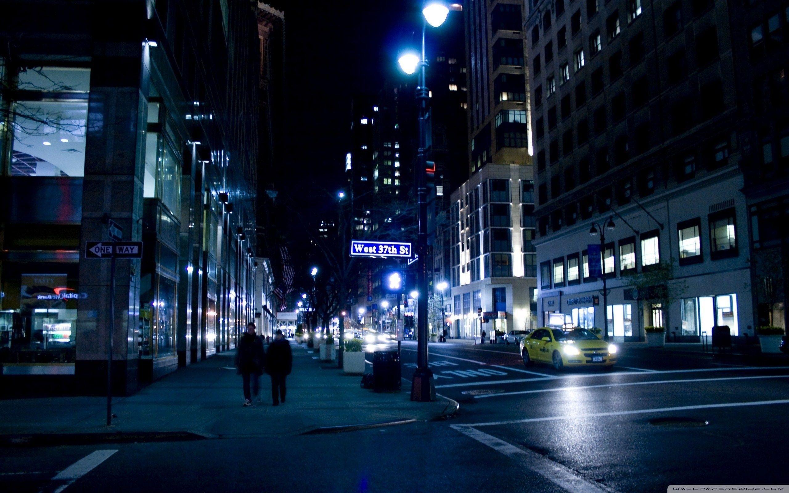 2560x1600 City Street Background