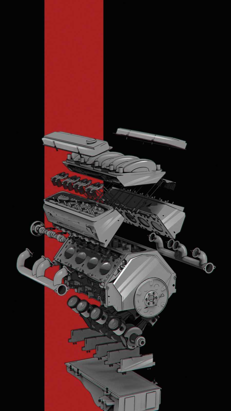 900x1600 V8 Engine Wallpaper : iPhone Wallpaper