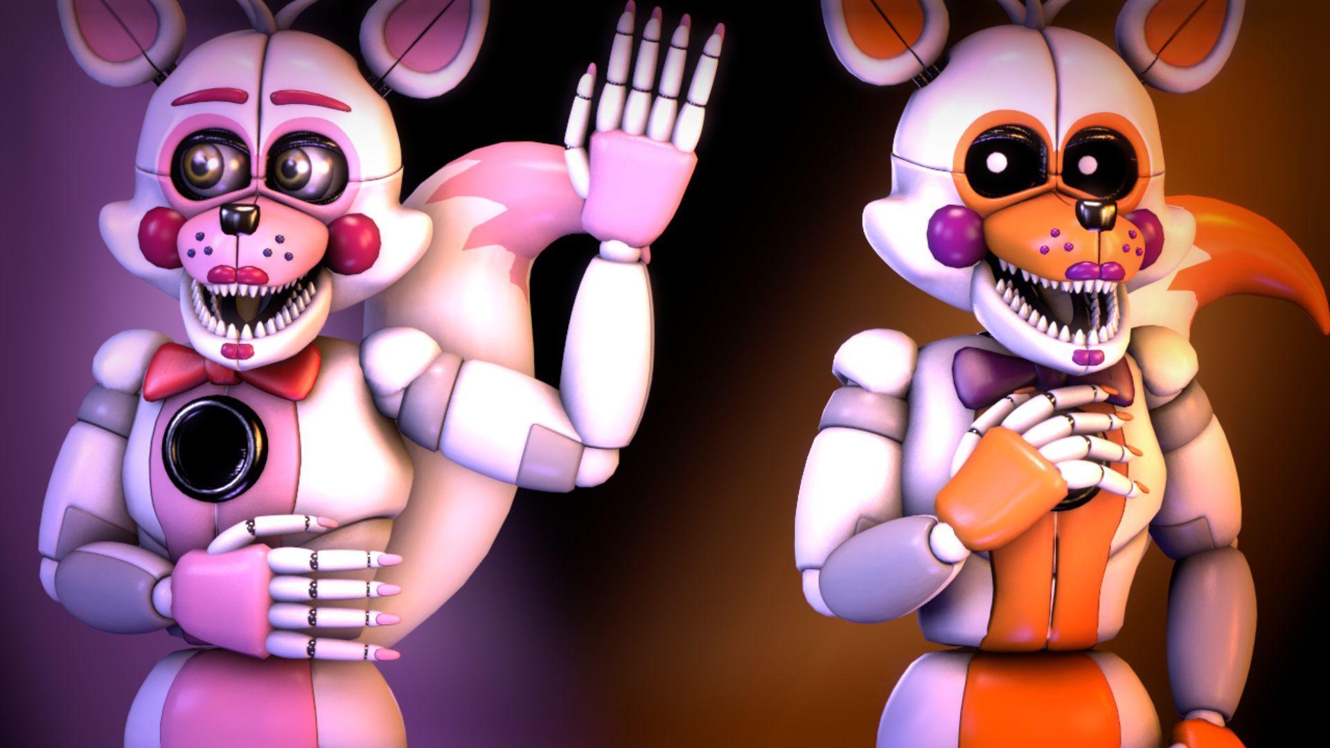 1920x1080 Funtime Foxy And Lolbit Wallpaper