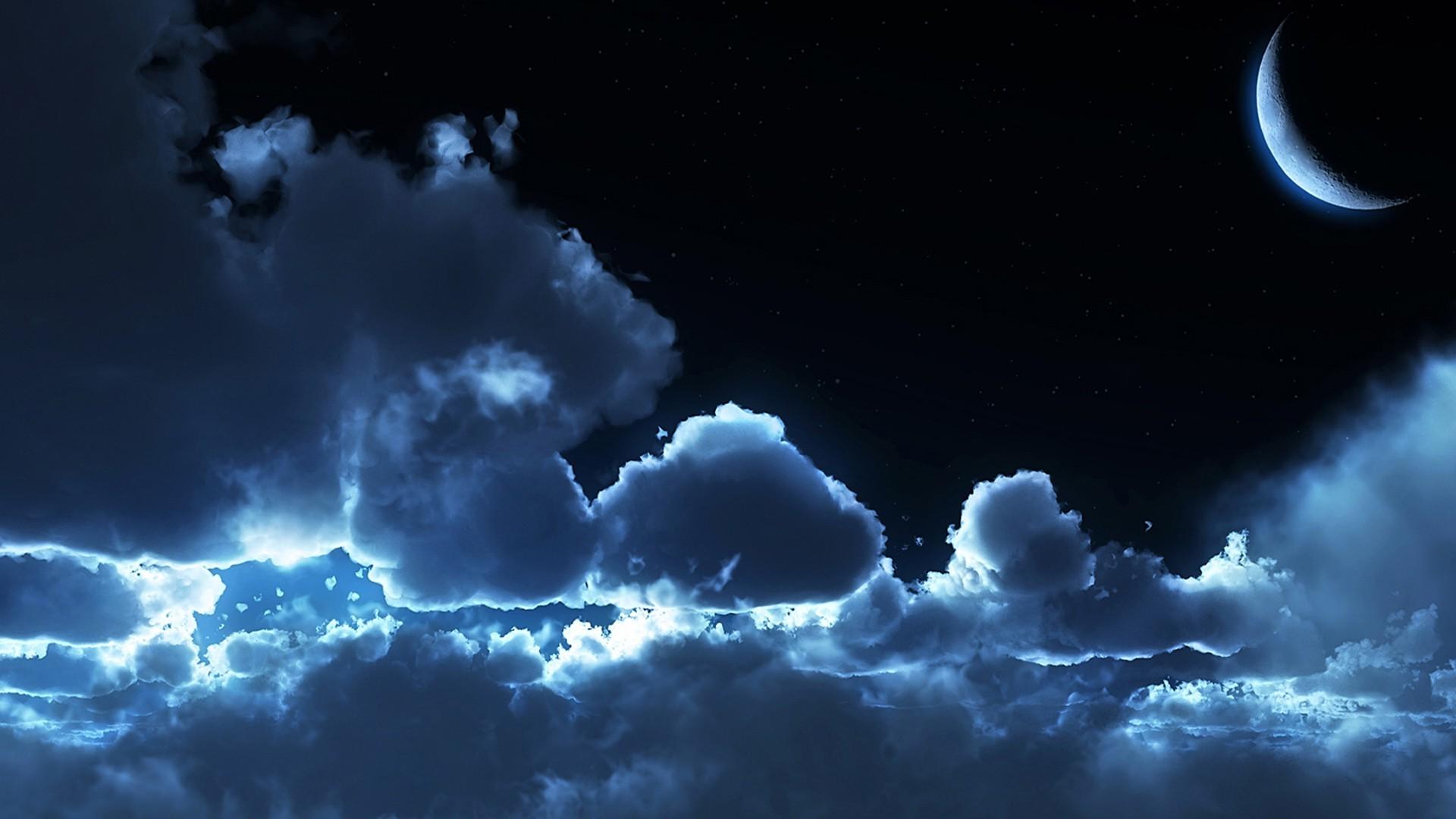 1920x1080 1920x1080 moon night sky clouds wallpaper JPG 213 kB