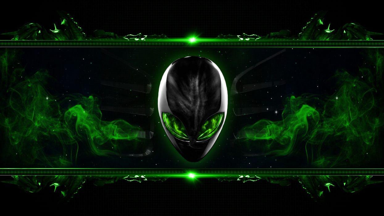 1244x700 Green Alienware digital art Alien wallpaperx1080