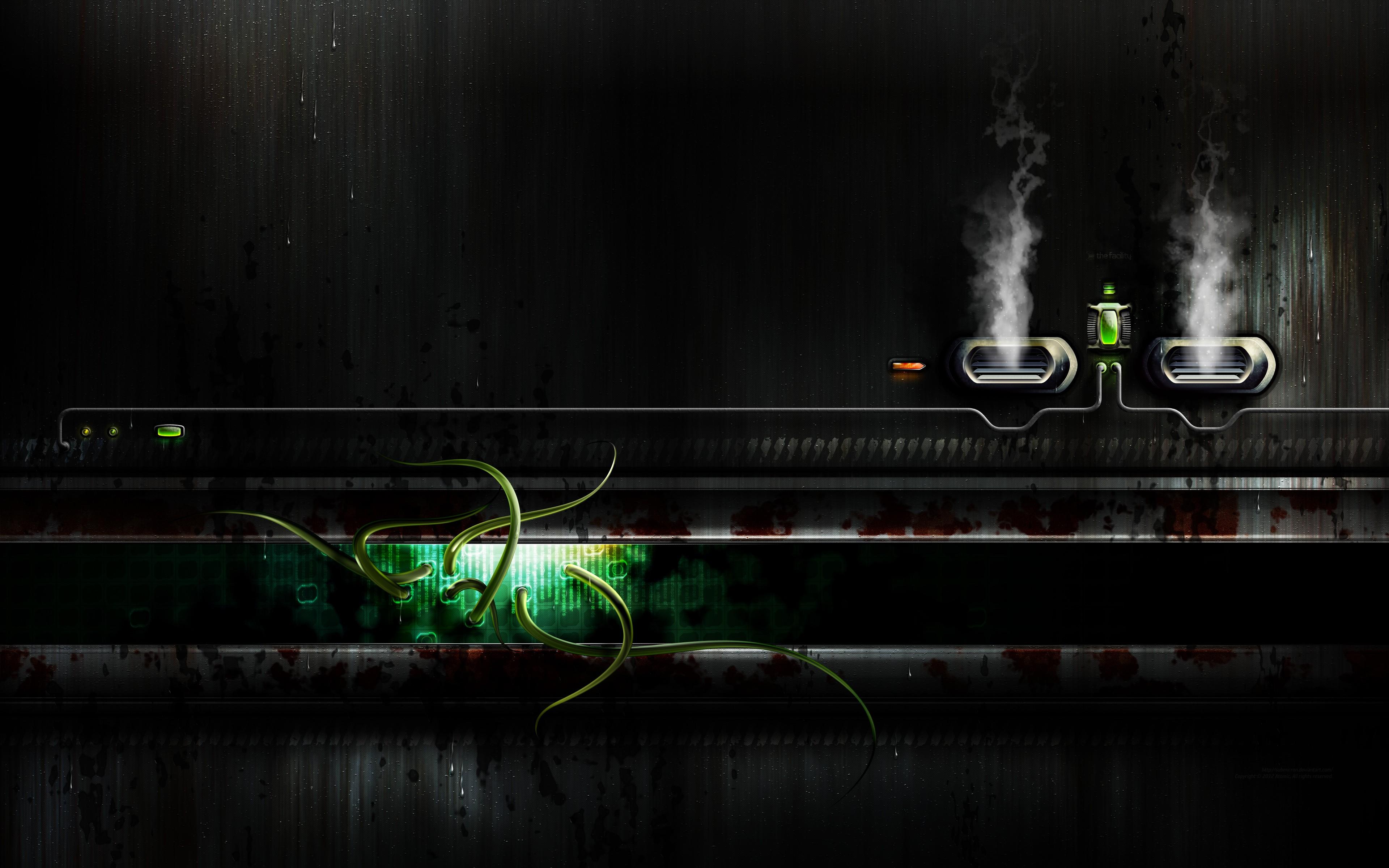 3840x2400 Green tentacles digital art science fiction wallpaperx2400