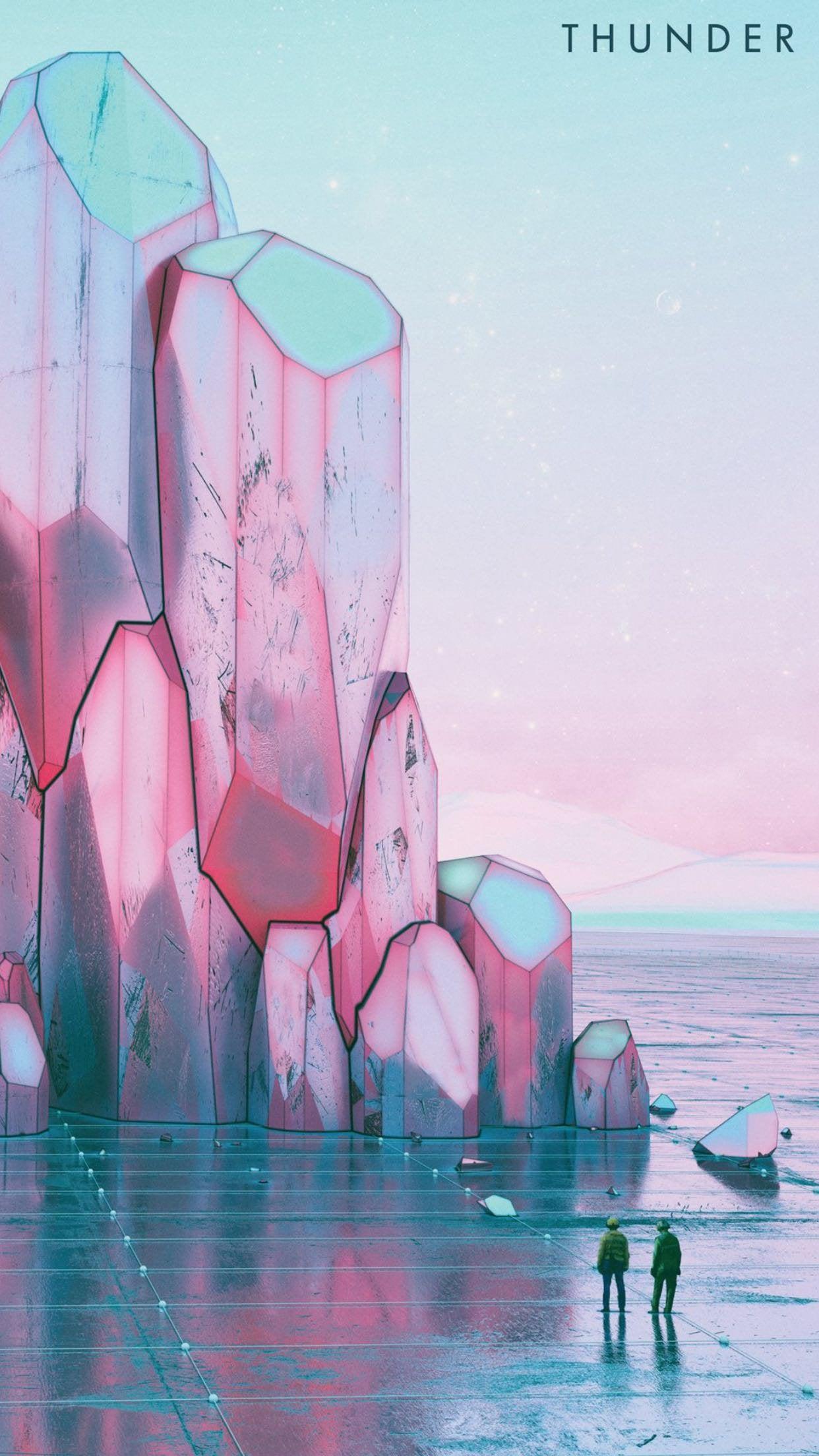 1242x2208 Phone wallpaper made from the art for Thunder