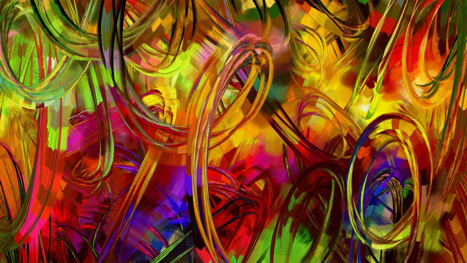 1920x1080 Colorful Digital Painting Art Wallpaper. Wallpaper Studio 10. Tens