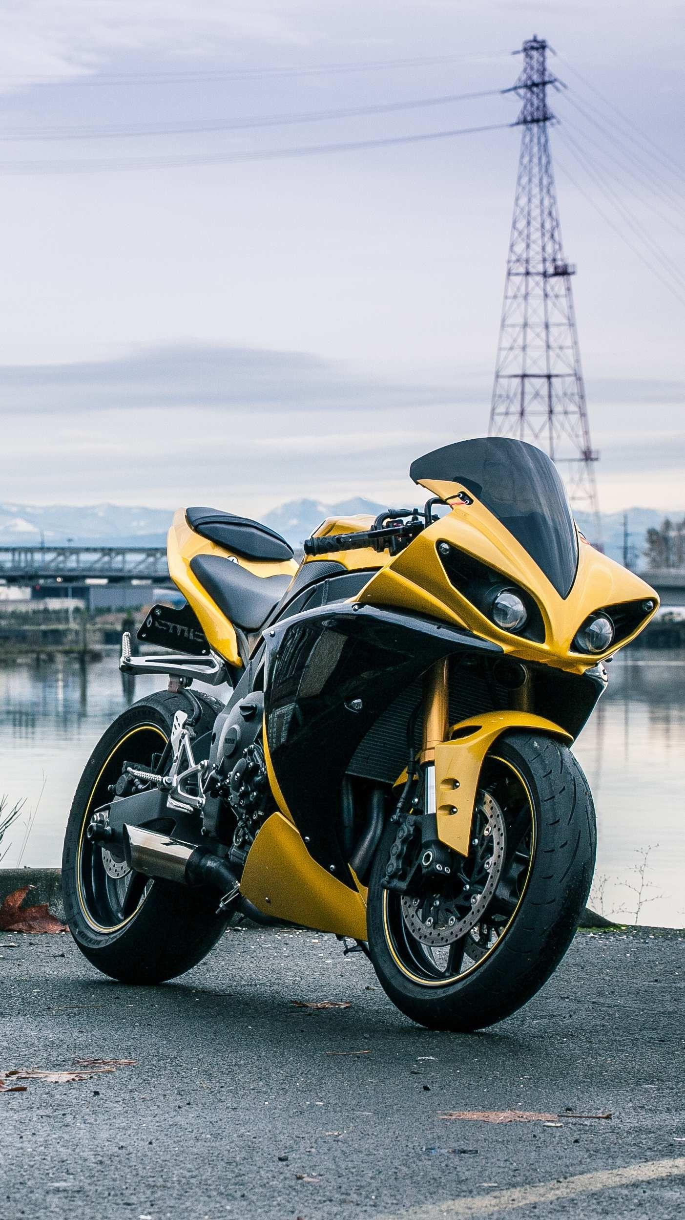 1403x2497 Yamaha R1 Yellow Wallpaper. Motorcycle wallpaper, Super bikes, Trendy bike
