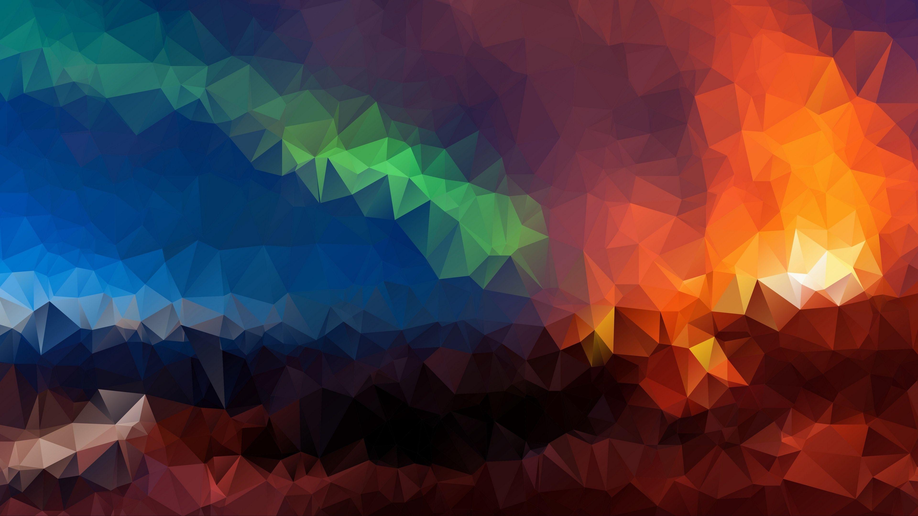 3840x2160 Colorful Low Poly Art Wallpaper. Wallpaper Studio 10